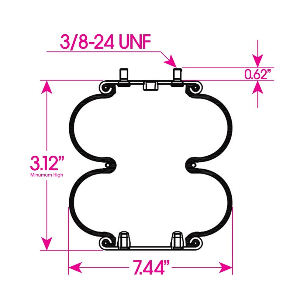 Spring Pro 887659 Lift Air Spring - Replacement for Firestone W01-358-7659 & Hendrickson | Heavy Duty Truck Suspension Part for Smooth Ride & Load Support