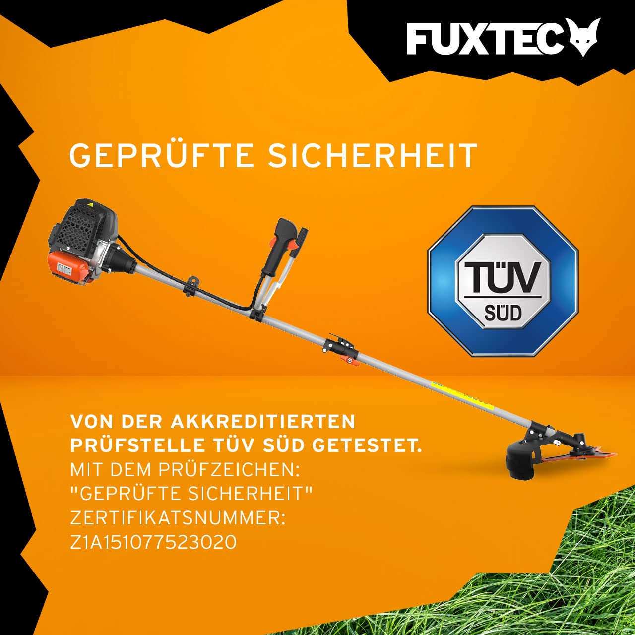 FUXTEC FX-MS152 52cc 2-in-1 Gas Grass Trimmer & Brush Cutter with 3HP 2-Stroke Engine, Professional Shoulder Strap & Easy Start System - Ideal for Lawn Care, Yard Maintenance and Professional Landscaping