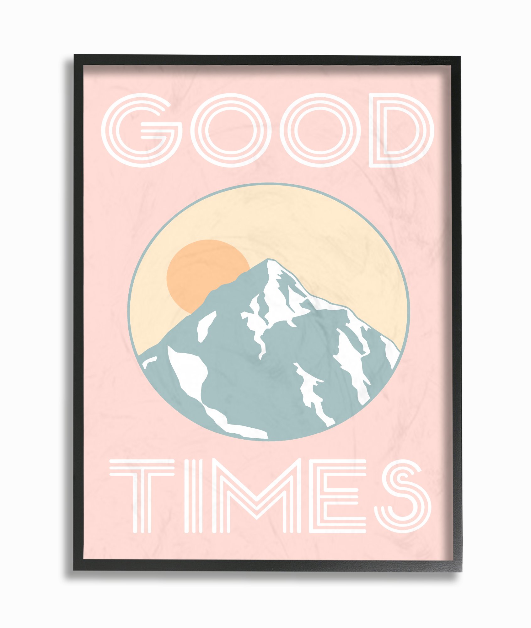 Stupell Home Décor Good Times Mountain Pink Framed Giclee Textured Wall Art - 11