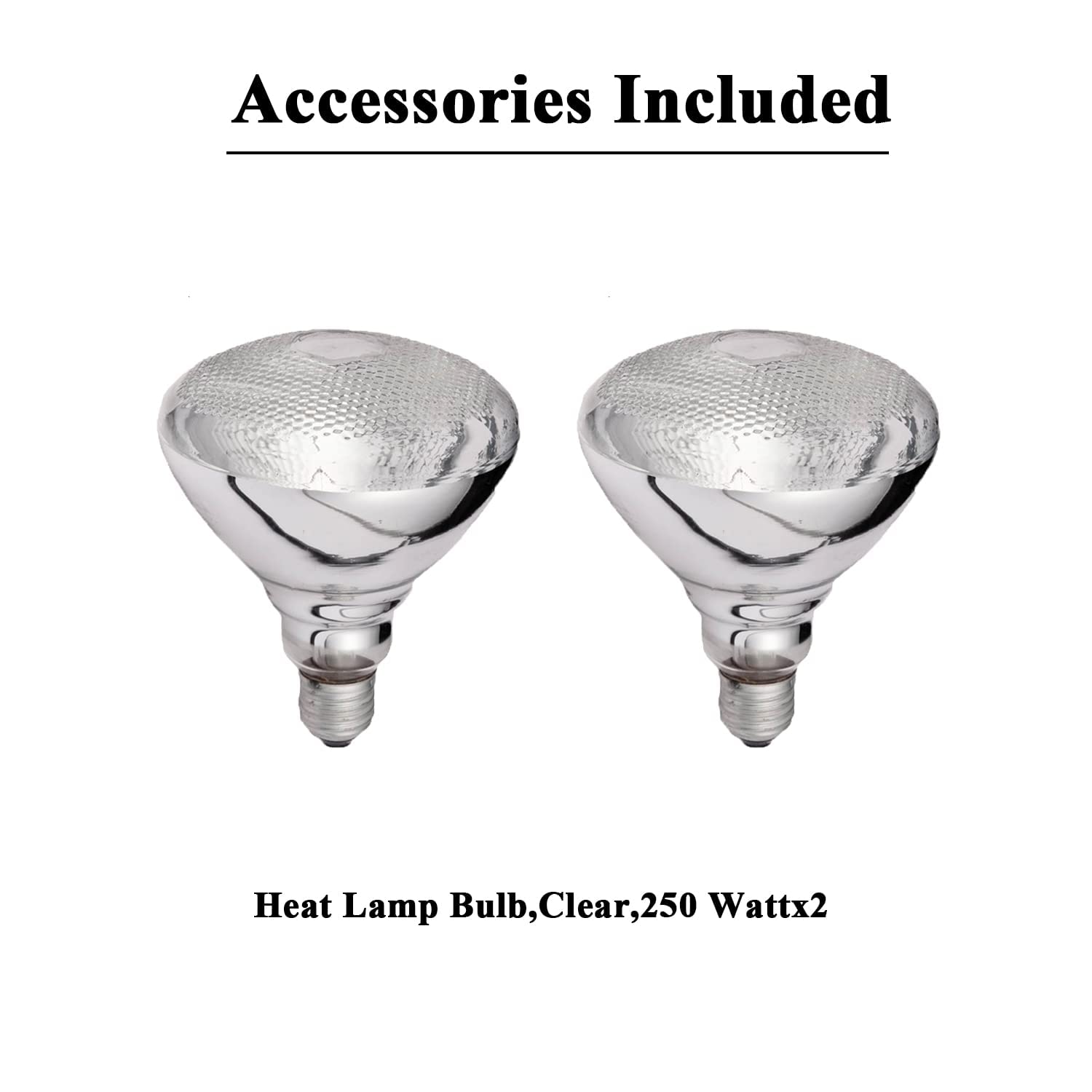 Commercial Dual Head Food Heat Lamp with 250W Bulbs - Restaurant Kitchen Buffet Warmer for Catering, Buffet Tables & Food Display (2-Pack)