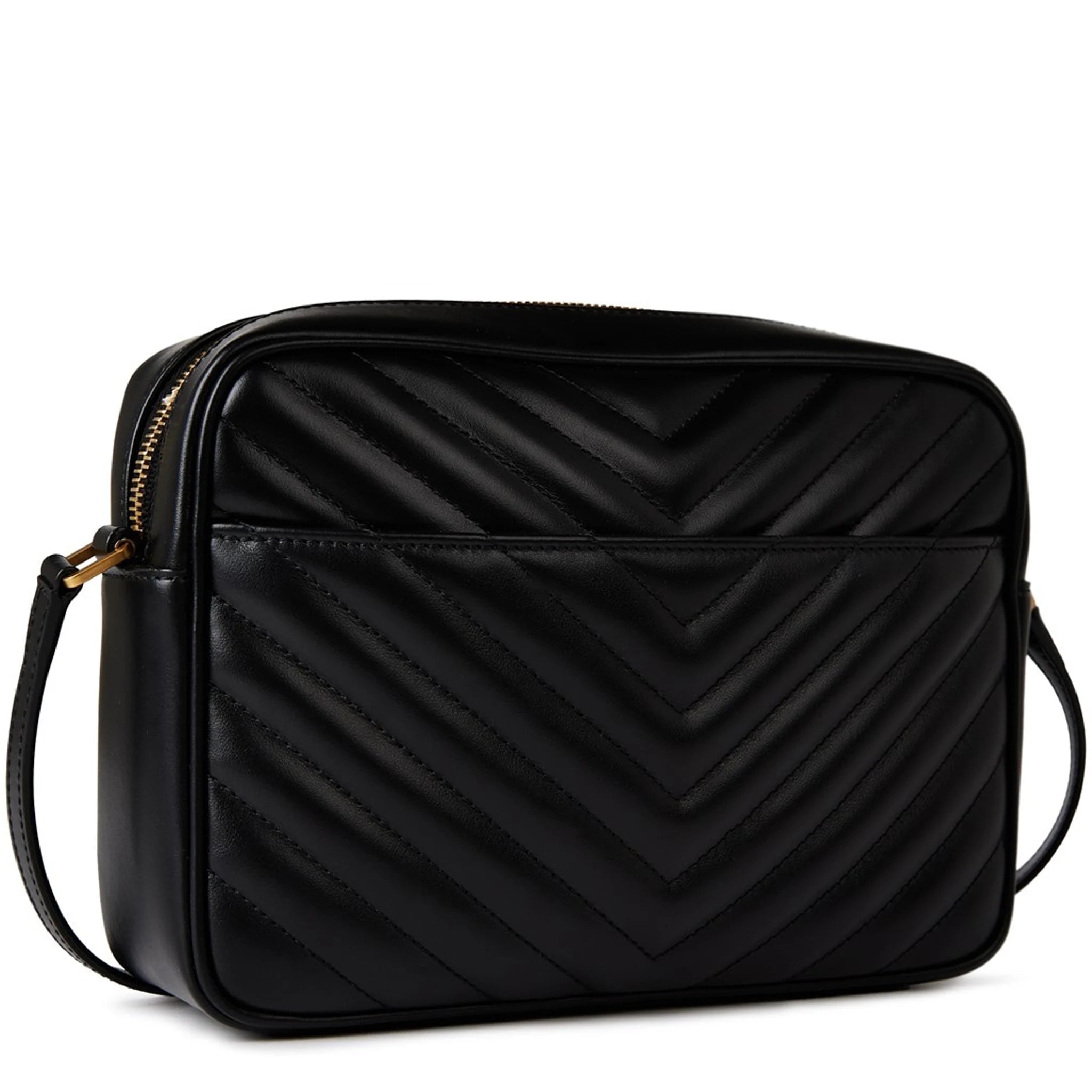 Saint Laurent Quilted Leather Lou Black Camera Bag for Women | Luxury Designer Crossbody Purse | Perfect for Date Night, Travel & Everyday Use