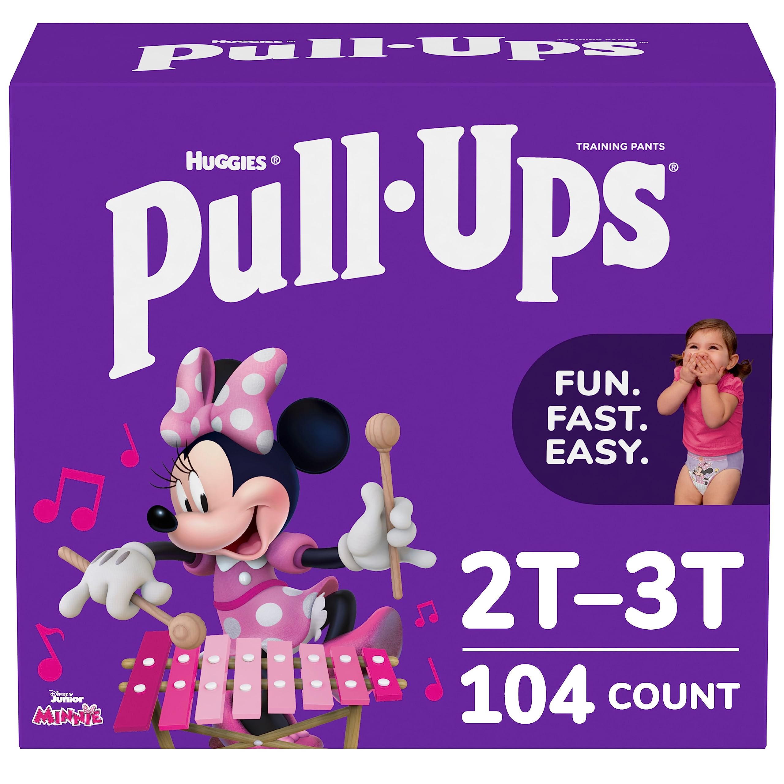 Girls Potty Training Underwear 2T-3T - Easy Open Training Pants with Learning Designs | Soft & Absorbent Pull-Ups for Toddler Toilet Training | Daycare & Home Use