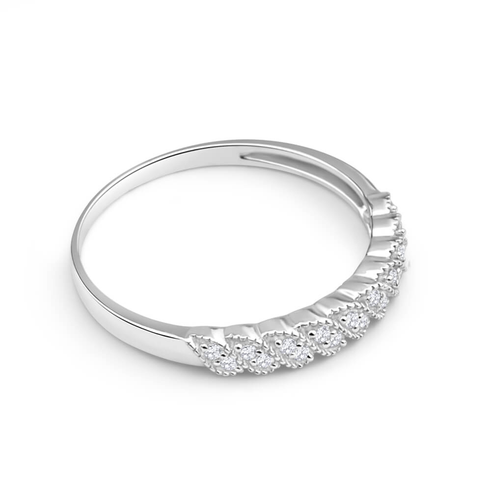 9ct White Gold Opulent Diamond Ring for Women - Elegant Engagement, Wedding & Anniversary Jewelry Gift - Perfect for Special Occasions & Romantic Moments