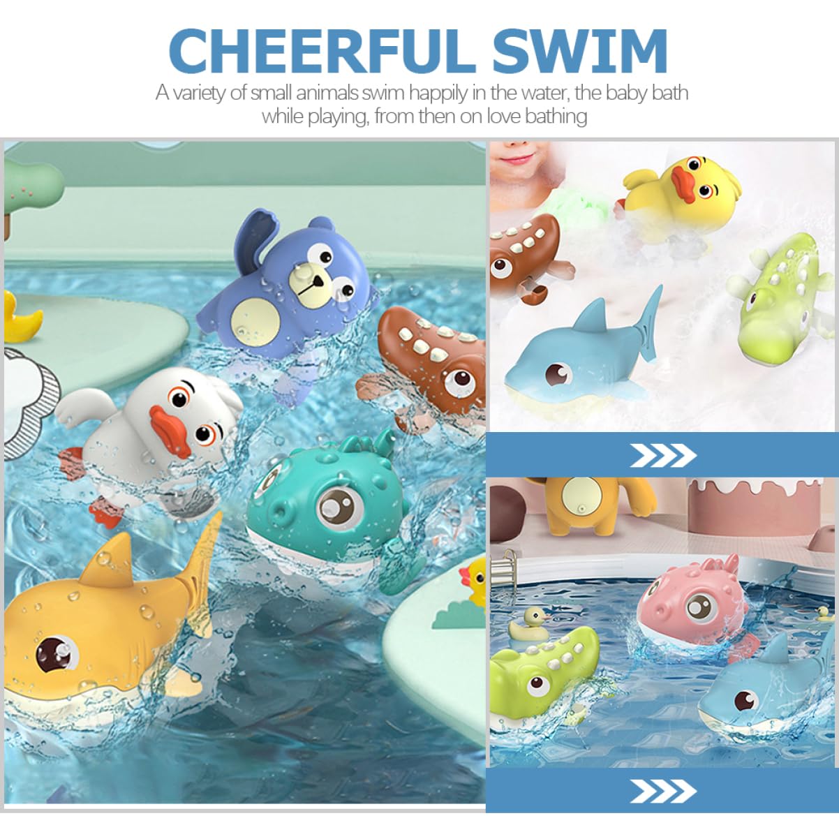 UPKOCH 15 Pcs Baby Bath Toys Set - Floating Crocodile & Animal PVC Shower Toys for Toddlers | Fun Bathtime Learning & Sensory Play for Infants