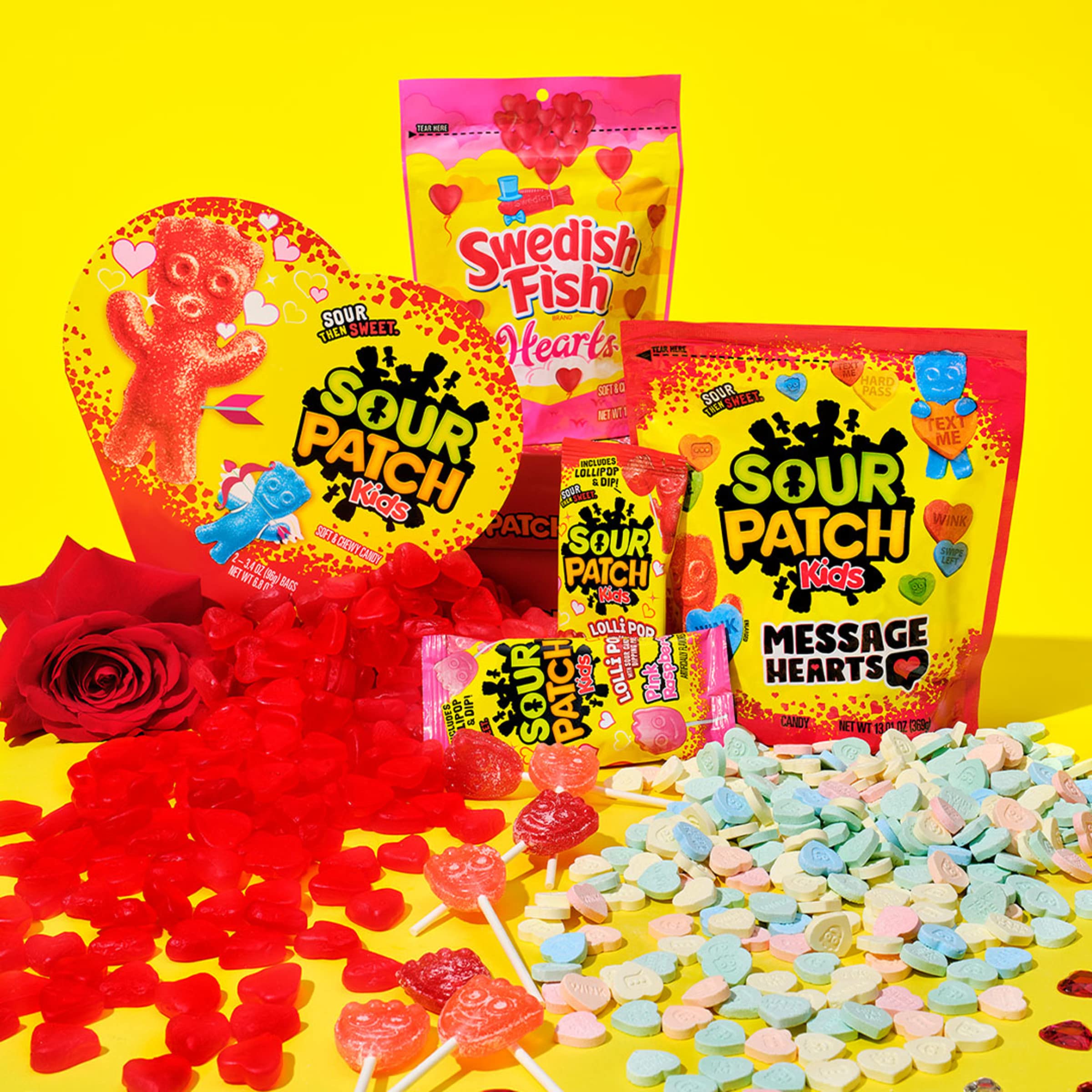 Swedish Fish Soft & Chewy Valentine's Day Candy Hearts - 10 oz Bag - Perfect for Valentine's Gifts, Party Favors & Sweet Treats
