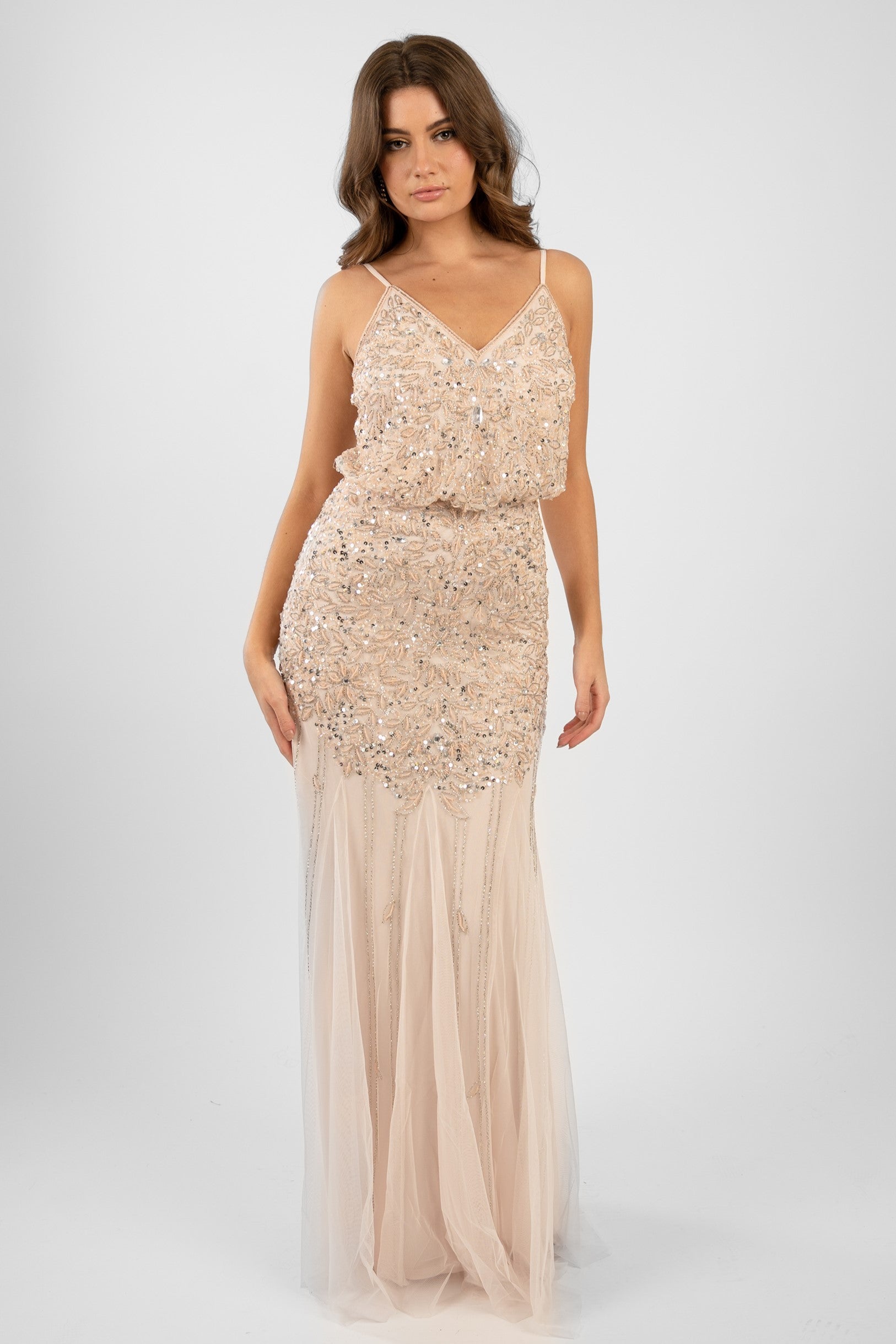 Eloise Blush Pink Occasion Dress for Women - Elegant Party Gown for Weddings, Prom & Special Events | Flattering A-Line Silhouette & Comfort Fit