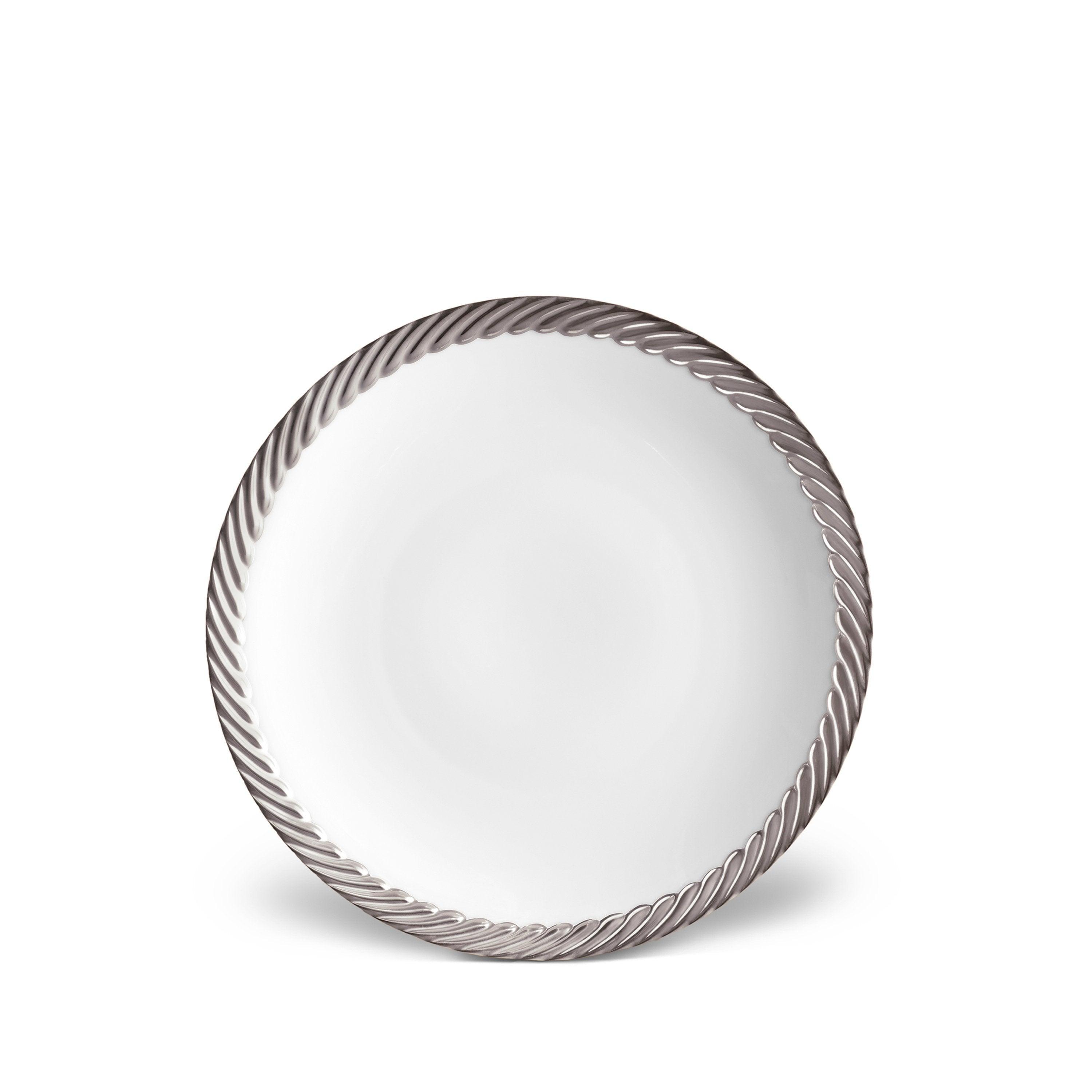 Elegant Corde Dessert Plates Set of 6 - Fine Porcelain Appetizer Dishes for Cake, Pastry & Fruit - Perfect for Dinner Parties, Afternoon Tea & Wedding Dessert Tables