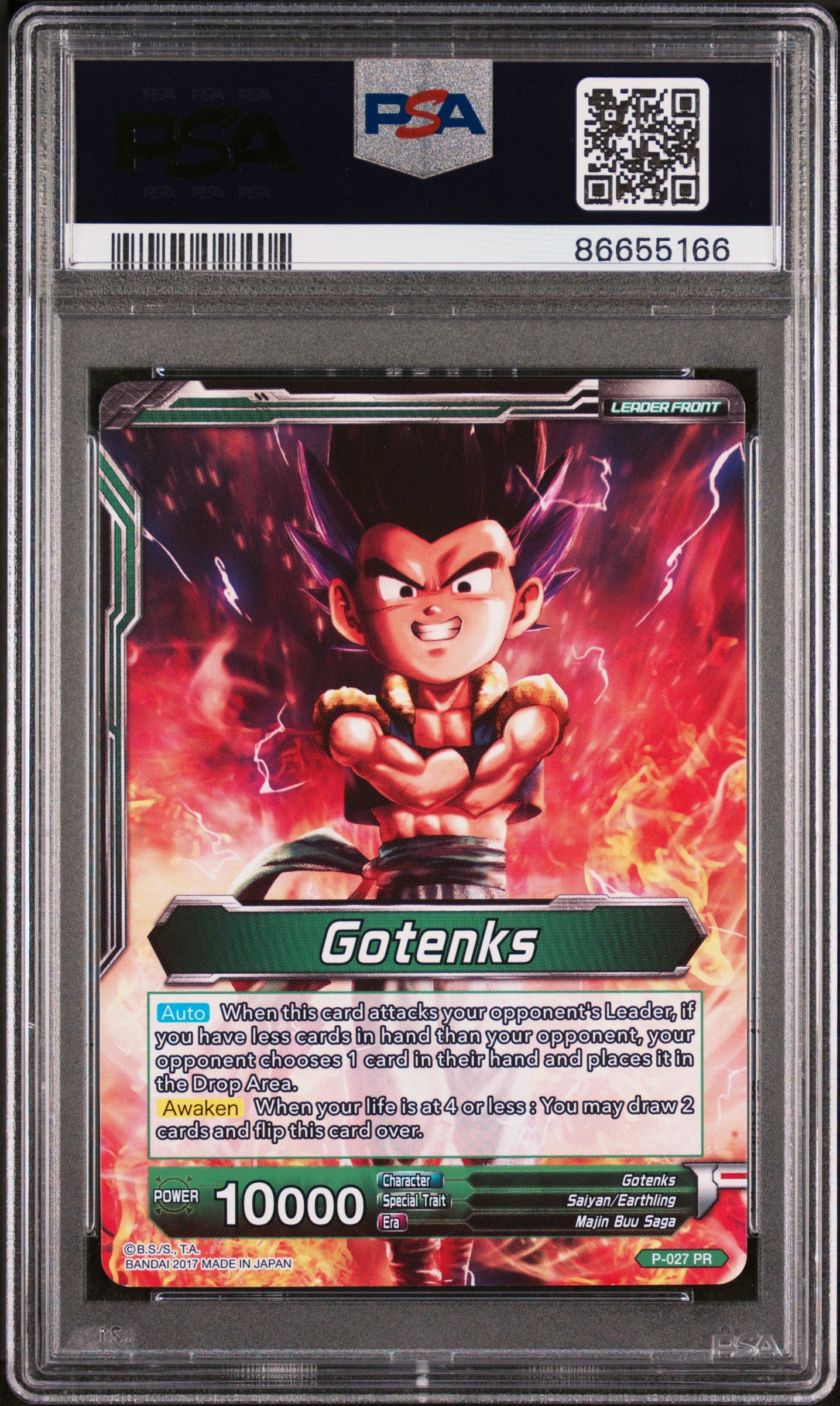 2017 Dragon Ball Super 1st Press STRK SS Gotenks #P 027 PSA 10 Graded Card - Perfect for Collectors, Anime Fans & Investment - Display in Home Office, Game Room or Collection Showcase
