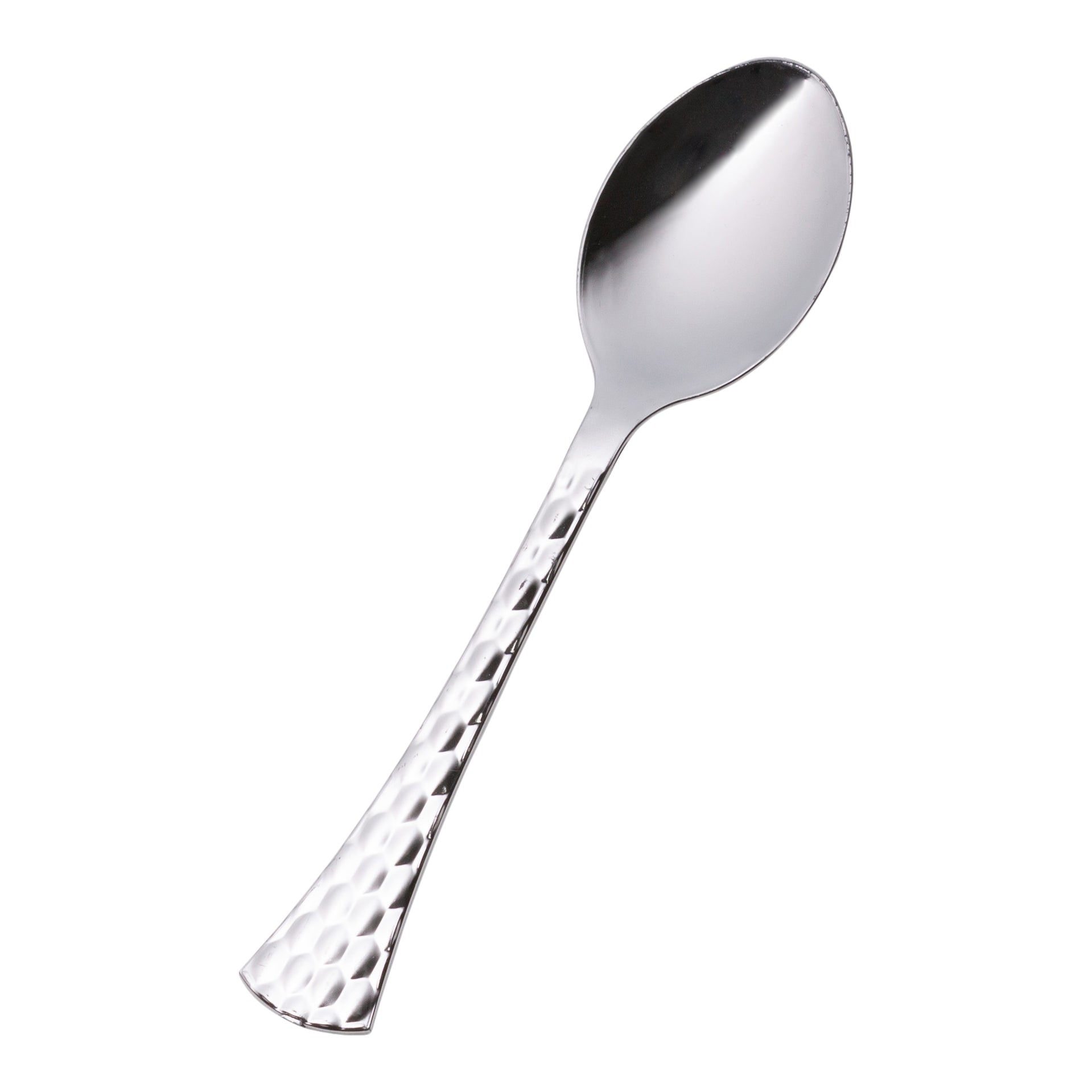 Disposable Shiny Metallic Silver Flatware Set - Elegant Plastic Cutlery for Parties, Weddings & Events - Perfect for Glamorous Dining & Special Occasions