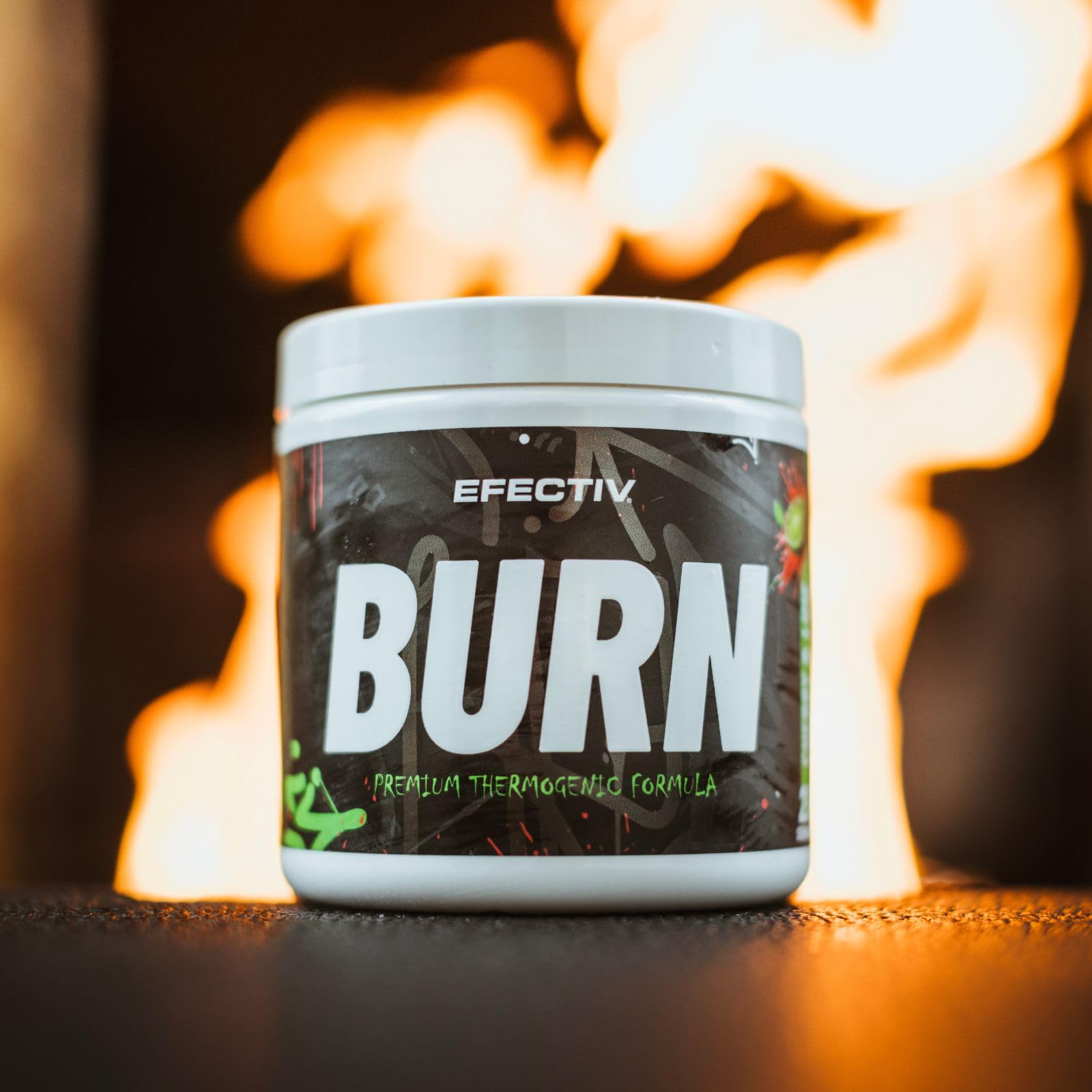 Efectiv Nutrition BURN Thermogenic Fat Burner Supplement - 125g | Apple or Cherry Lime Flavor | Weight Loss & Energy Booster for Workouts & Active Lifestyle