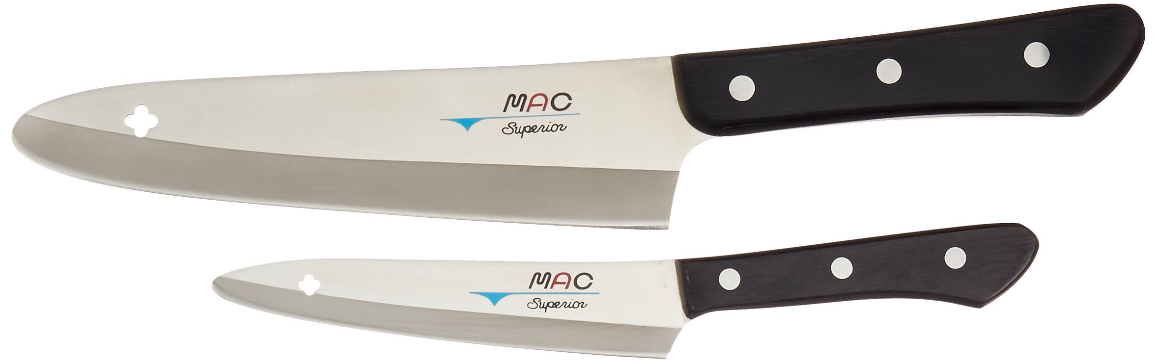 Premium Mac Knife Superior Starter Knife Set - 2-Piece Japanese Chef & Utility Knives for Professional Cooking & Home Kitchen Use