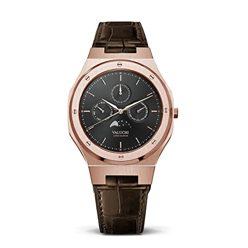Leather Rose Gold Black