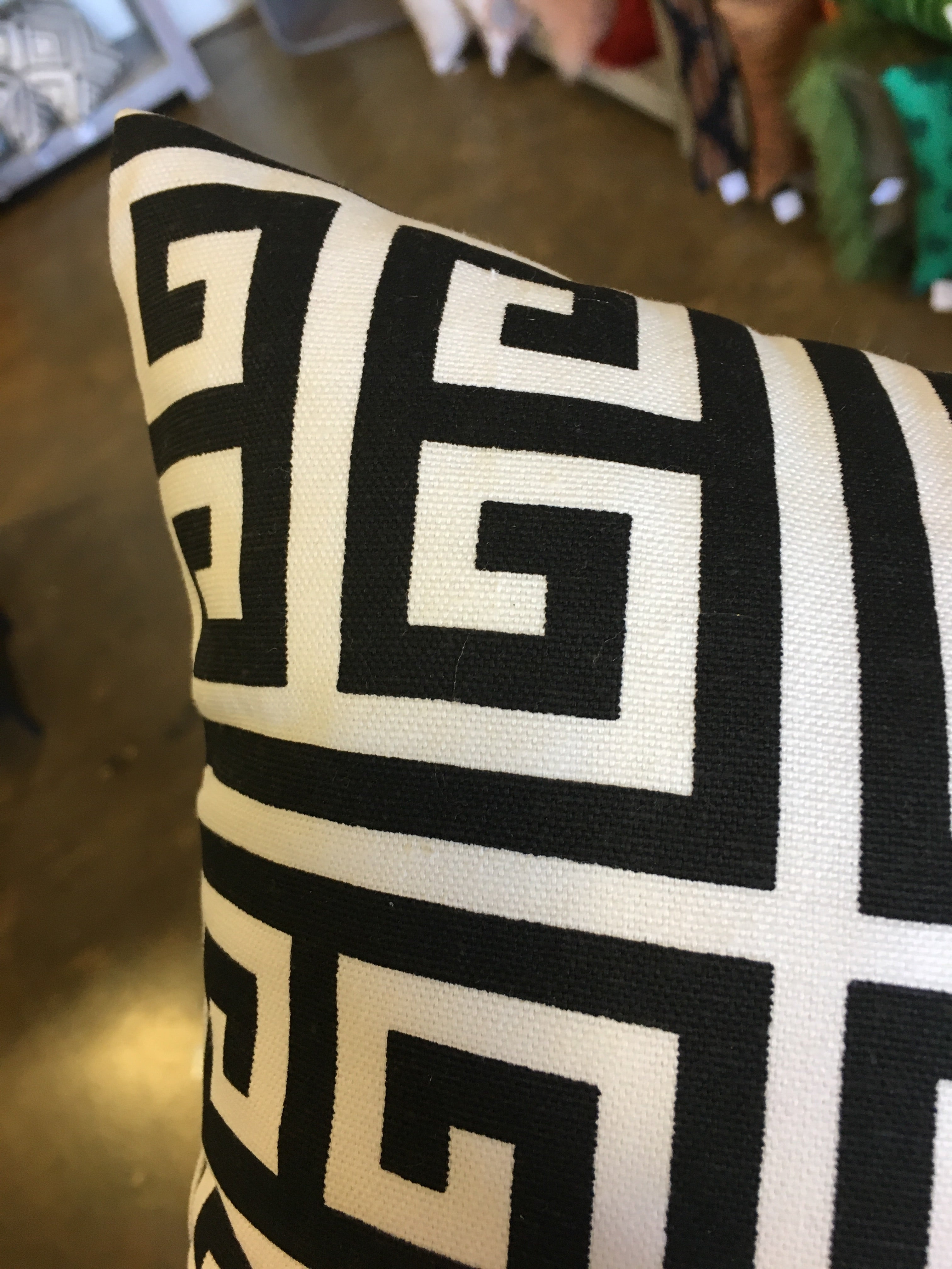 Black and White 17x17 Throw Pillow Covers - Decorative Square Pillow for Sofa, Bed, Couch - Soft Accent Pillow for Living Room, Bedroom Home Decor