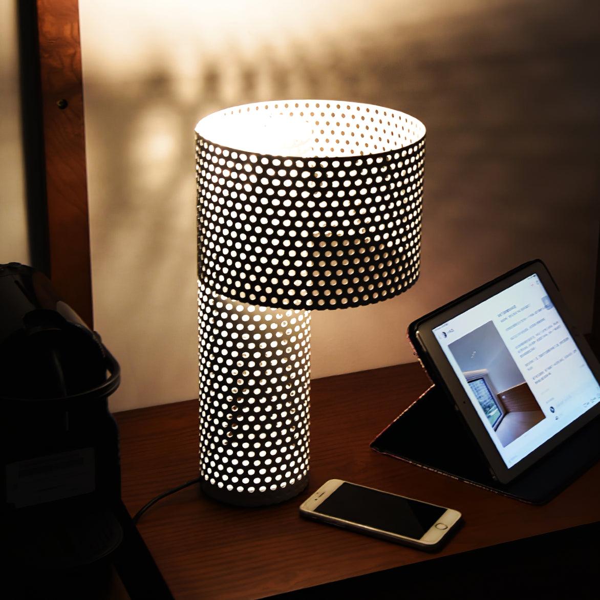 Embrey Modern Table Lamp - Stylish LED Nightstand Light for Bedroom, Living Room & Office - Warm White & Cool White Dimmable Lighting - Perfect for Reading, Relaxing & Decor