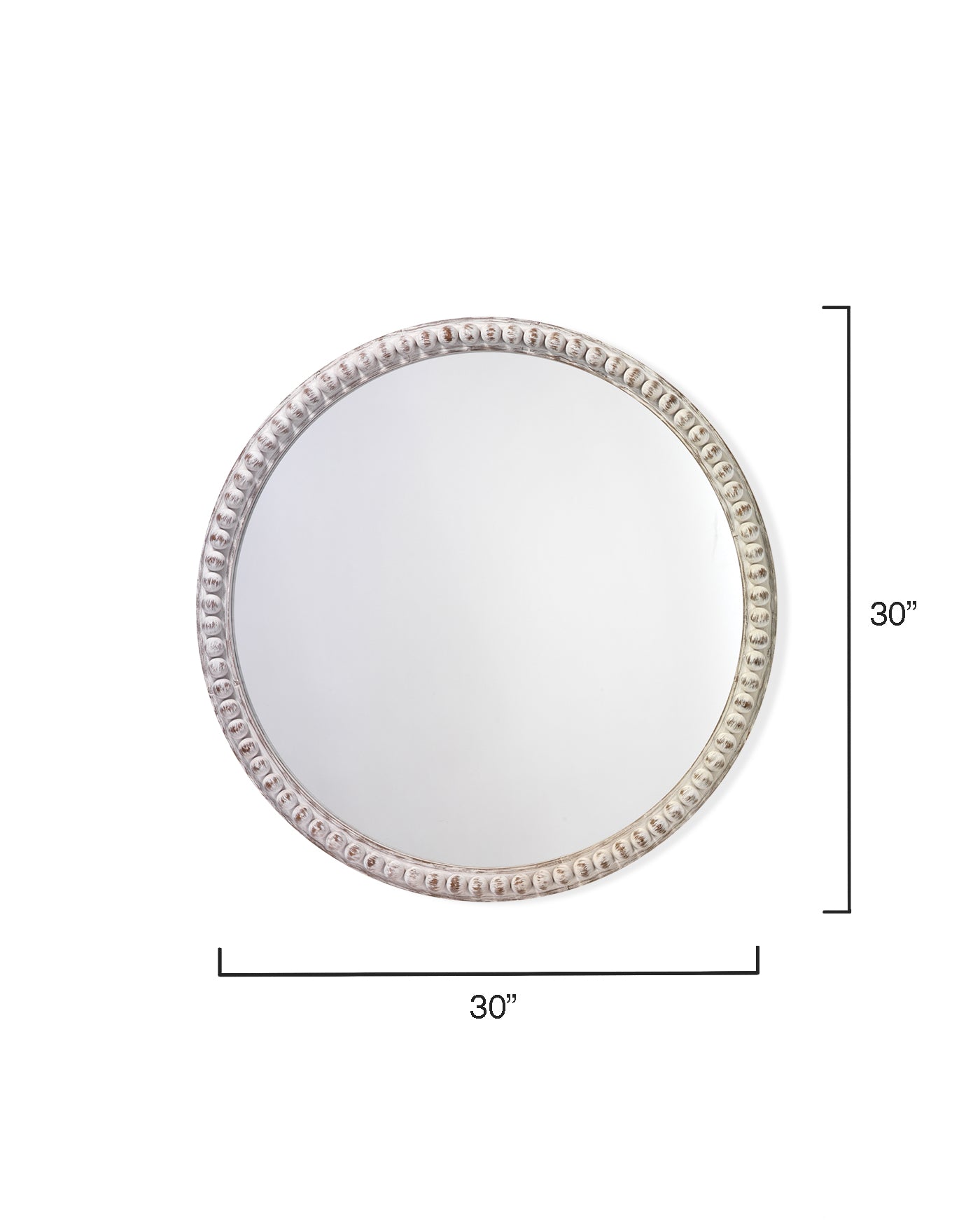 Audrey Beaded Mirror - Elegant Decorative Wall Mirror with Handcrafted Beaded Frame for Bedroom, Living Room & Entryway Decor