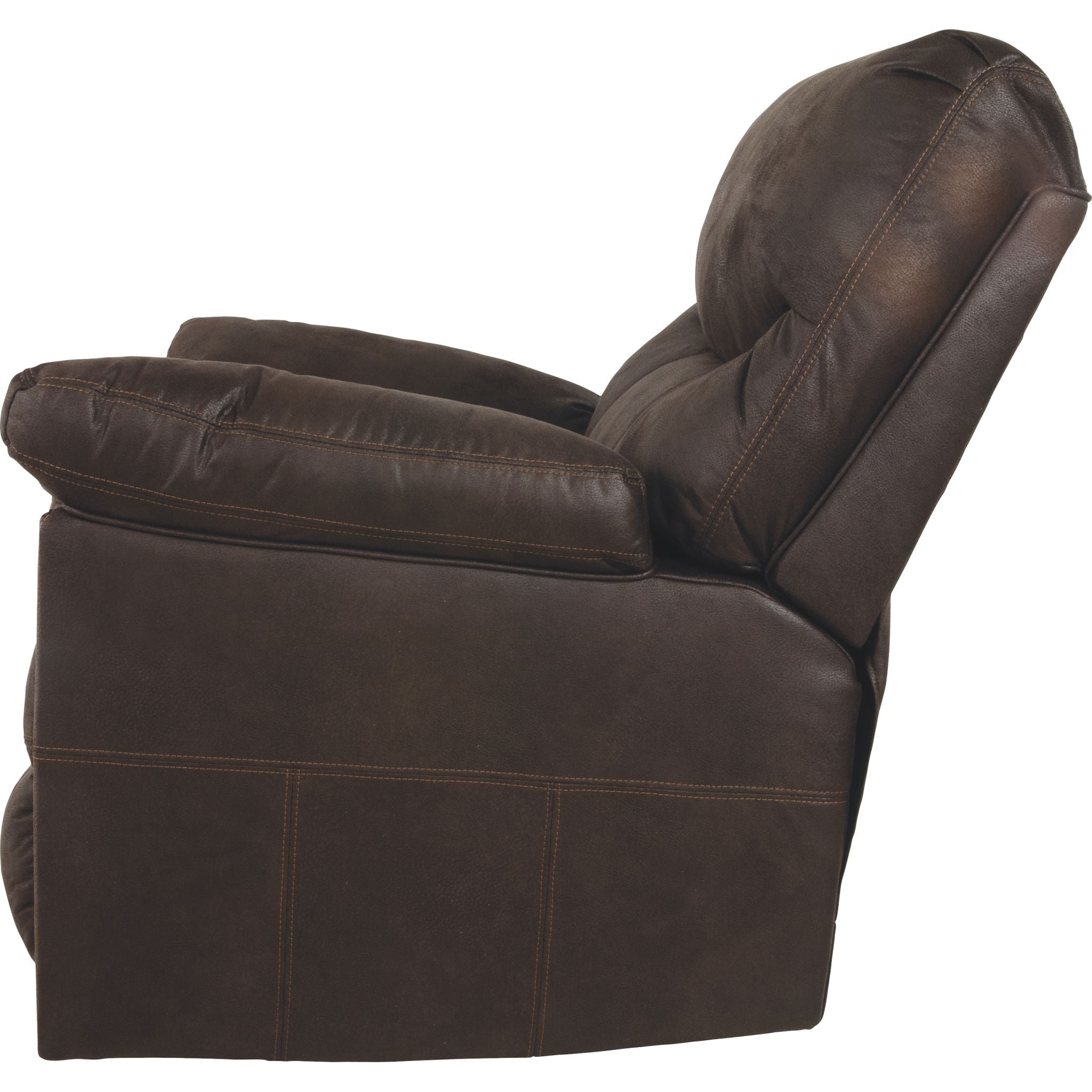 Boxberg Rocker Recliner Chair - Teak Wood Rocking Recliner with Padded Cushions - Perfect for Living Room, Nursery, or Patio Relaxation