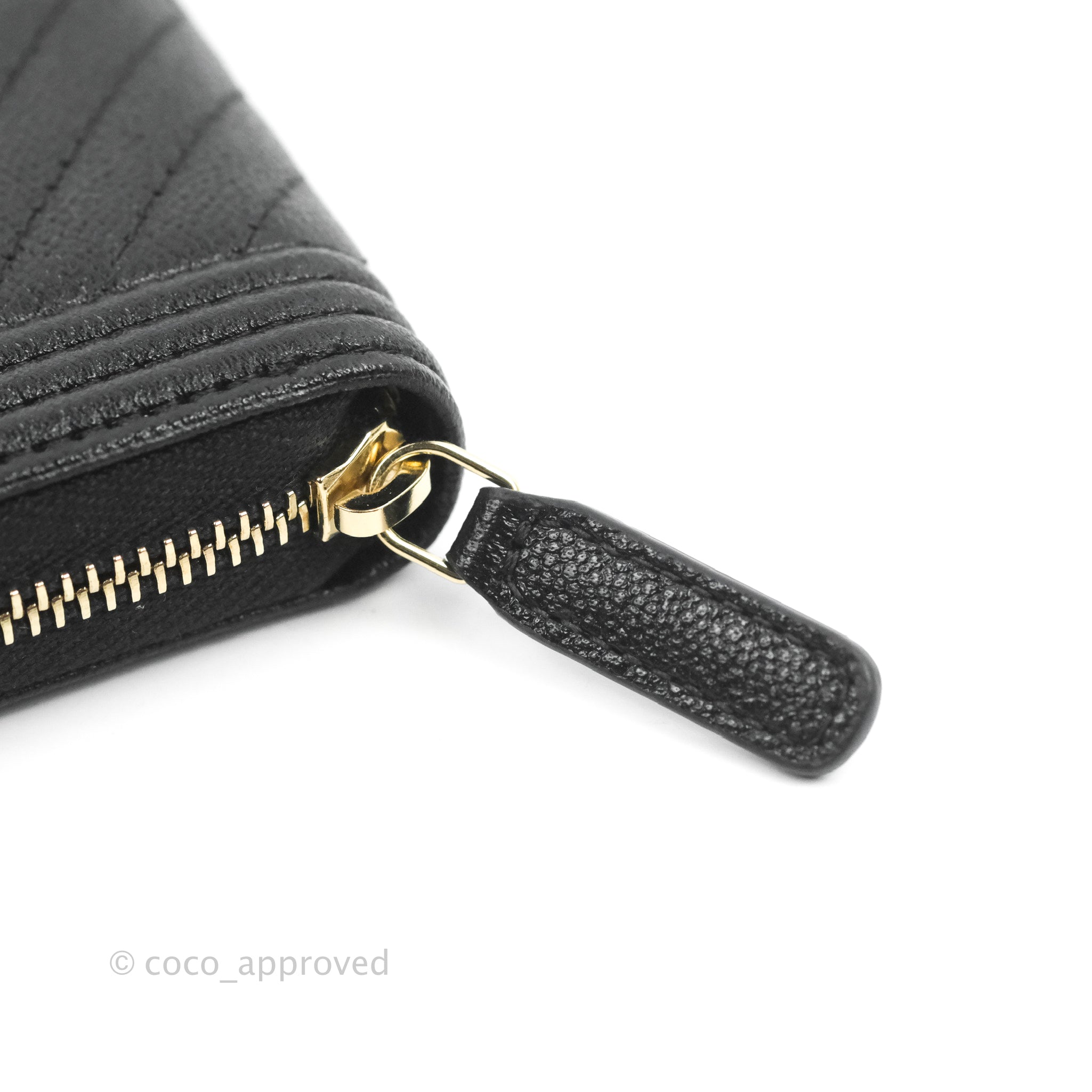 Chanel Chevron Boy Zip Card Holder in Black Caviar Leather with Gold Hardware - Luxury Wallet for Women, Perfect for Everyday Use & Gift Giving