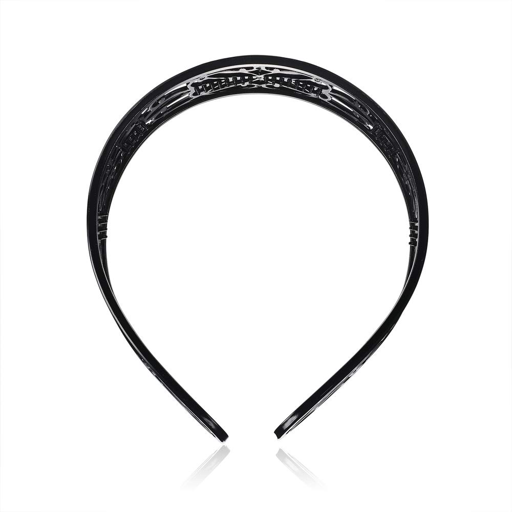 Minihope Women's Fashion Headbands - Soft Stretch Hair Accessories for Girls & Women, Black & Brown Set of 2 - Perfect for Workouts, Yoga, and Everyday Style