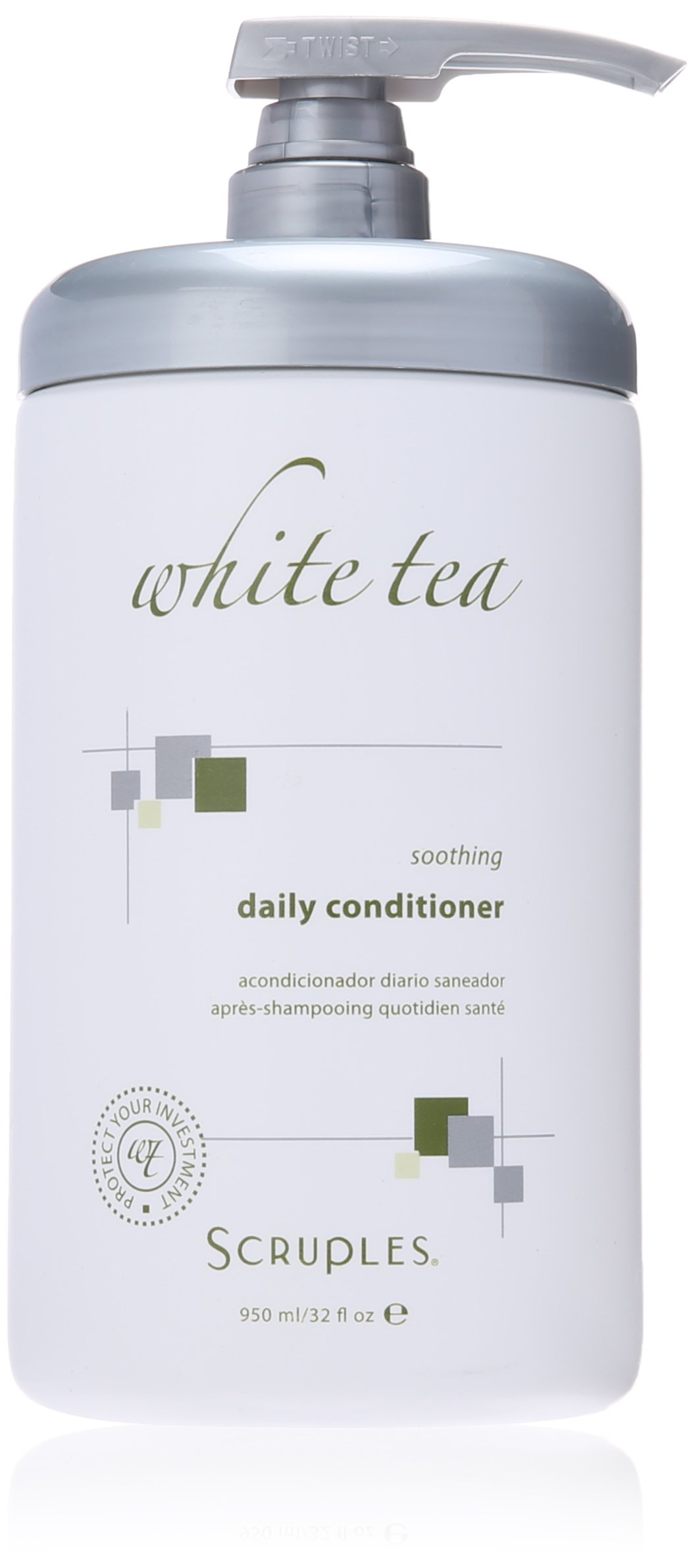 Scruples White Tea Soothing Daily Conditioner 32oz - Hydrating & Nourishing Hair Care for Dry, Damaged Hair - Salon Quality Leave-In Treatment for Smooth, Shiny Locks - Perfect for Daily Use at Home or Salon