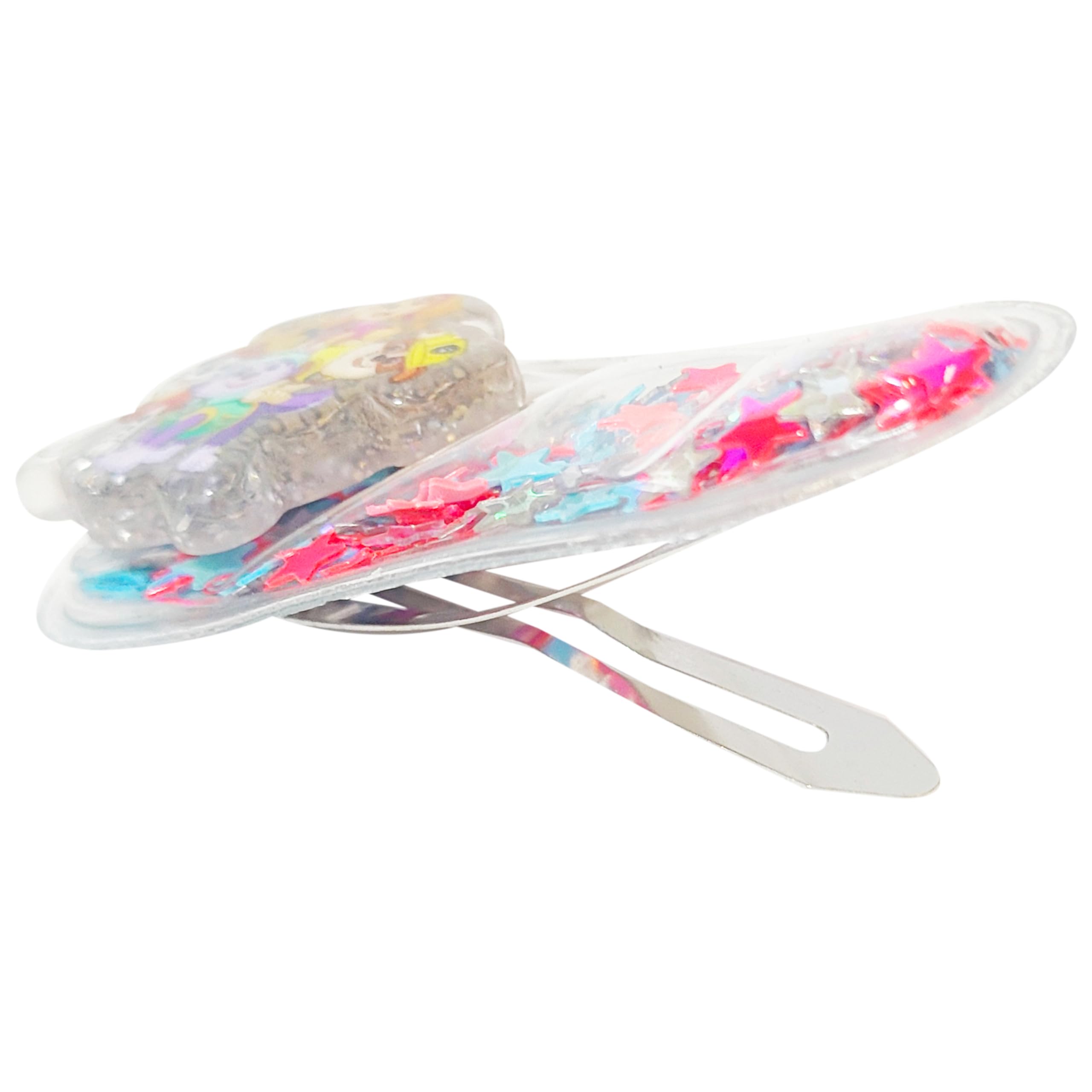 6-Piece Cute Hair Clips Set for Girls with Favorite Character Charms - Magical Confetti Hair Accessories for Kids & Toddlers (Ages 3+) - Perfect for School, Parties & Daily Styling