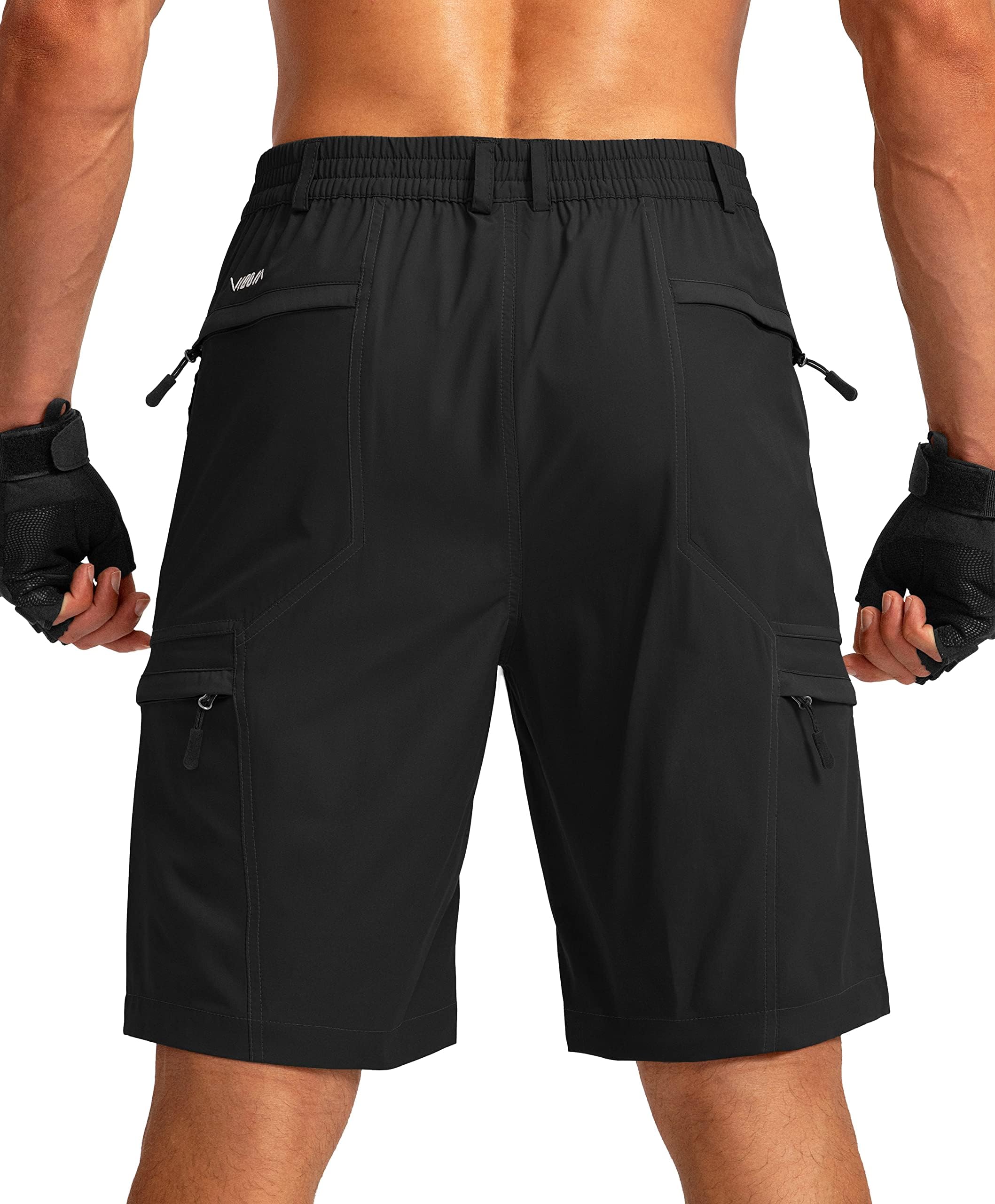 Viodia Men's Quick Dry Lightweight Stretch Hiking Cargo Shorts with 6 Pockets - Outdoor, Fishing & Golf Shorts for Active Lifestyles