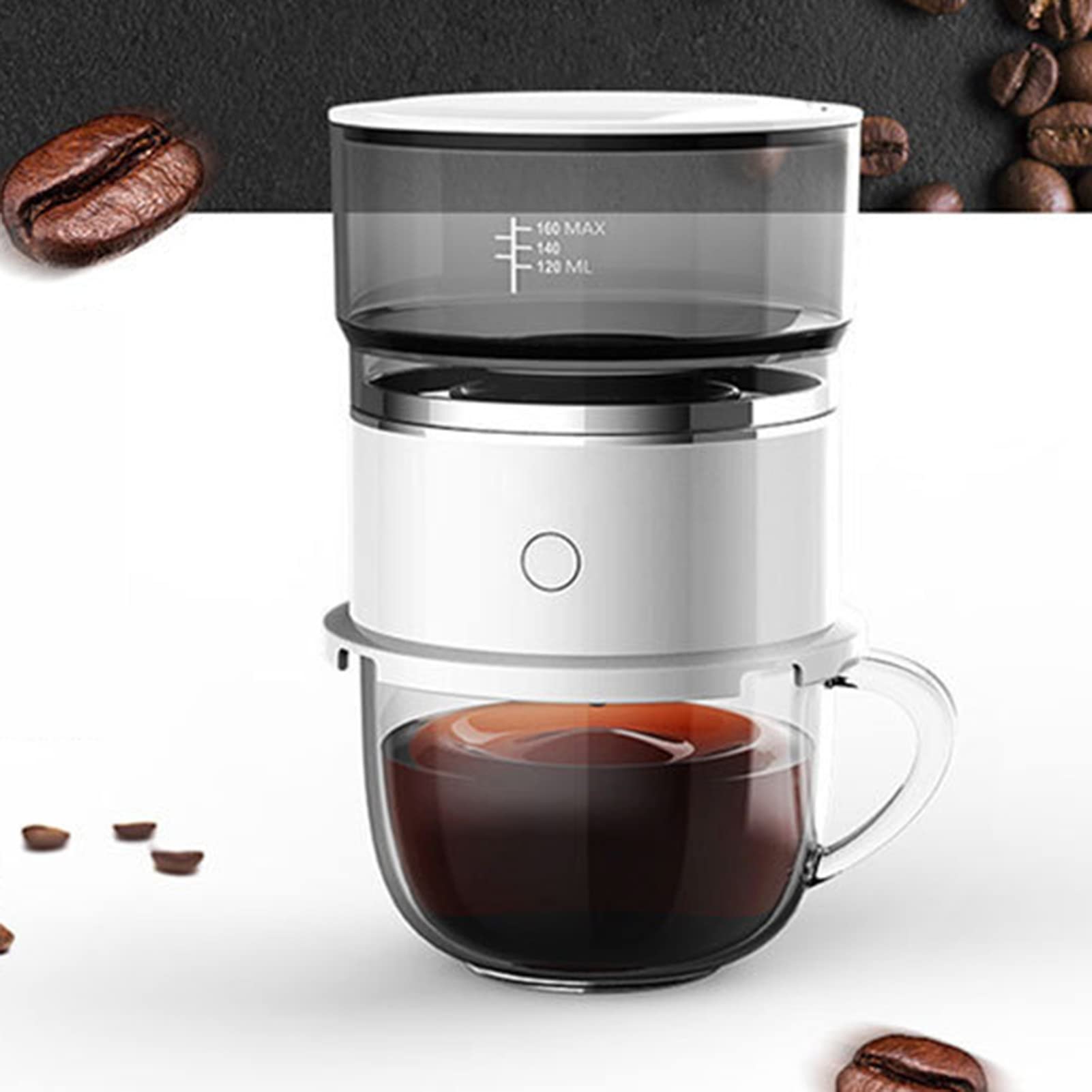 Portable Espresso Machine - Mini Travel Coffee Maker for Camping, Outdoor & Home Use | Hand Brewed Automatic Coffee Pot | Perfect for Office, Car & Backpacking Trips