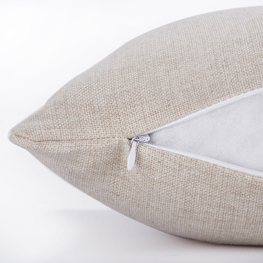 Cloud Forest Lumbar Pillow Covers 14x24 Inches - 100% Cotton Linen Rectangle Decorative Cushion Covers for Sofa, Bed, Living Room - Farmhouse Style Home Decor for Cozy Relaxation