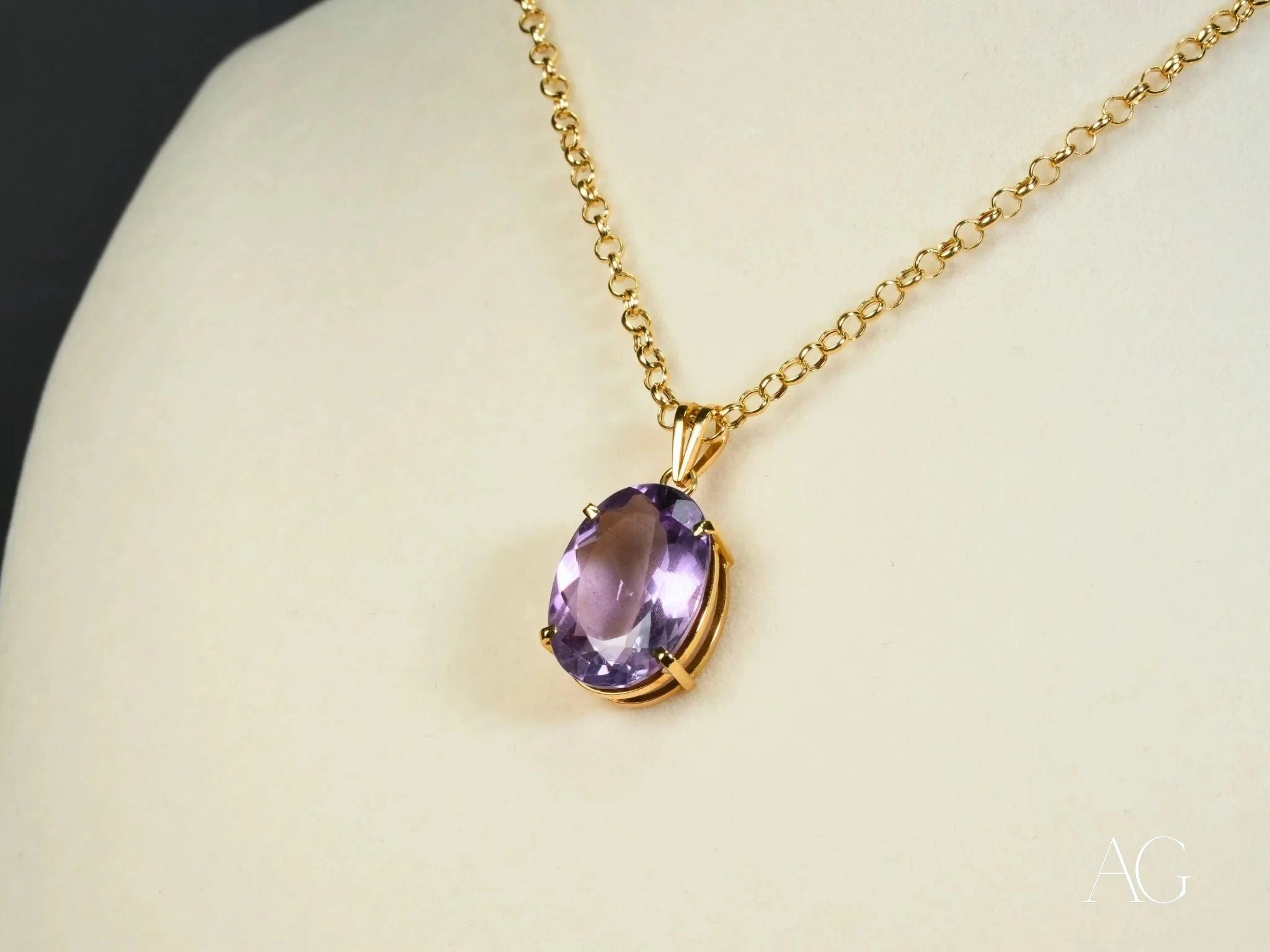 Natural Amethyst Crystal Pendant Necklace for Women - Healing Stone Jewelry for Meditation, Yoga & Spiritual Gifts