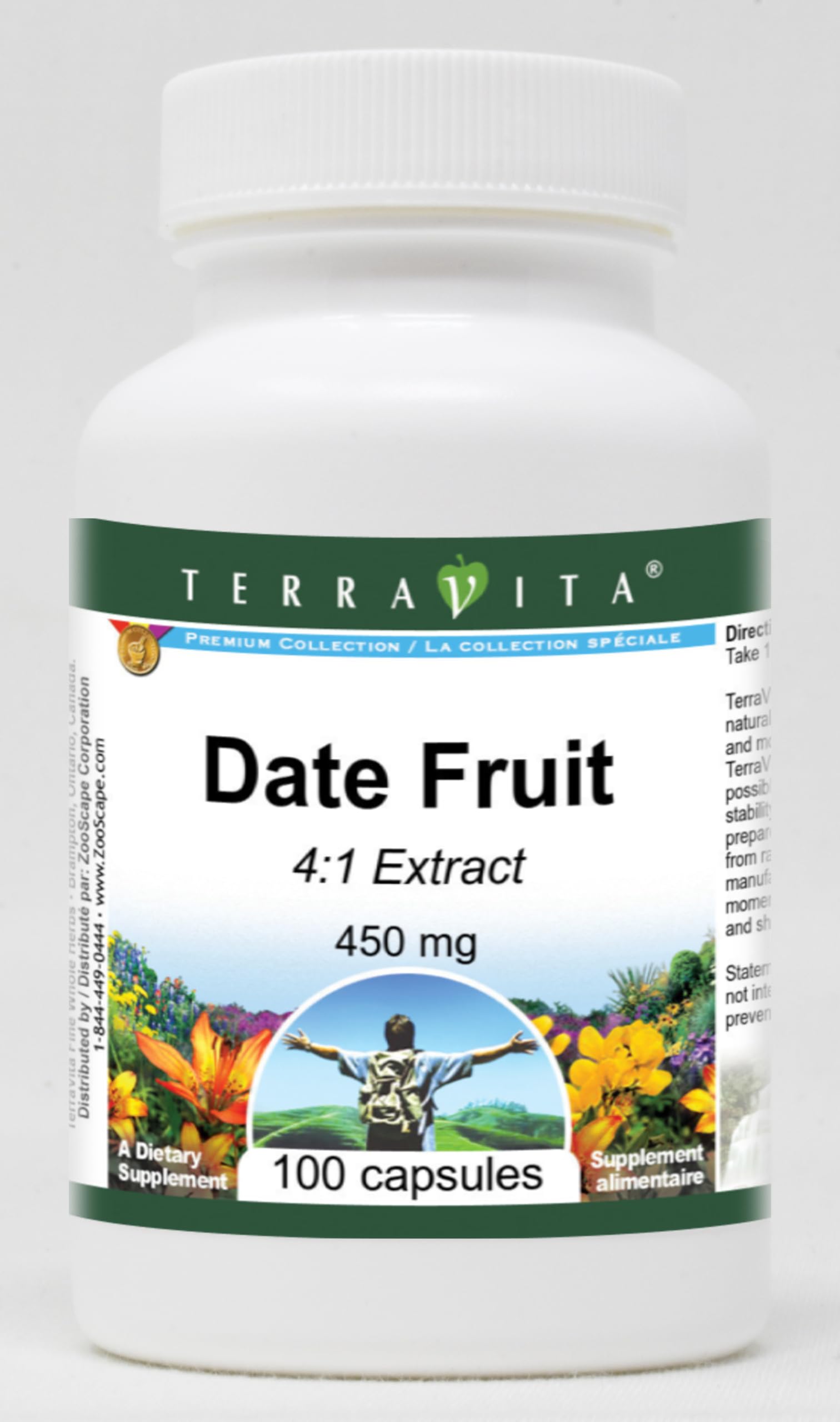 Premium Date Fruit Extract 4:1 - 450mg per Capsule (100 Capsules per Bottle, 3-Pack) | Natural Energy Booster & Digestive Support | Perfect for Smoothies, Baking & Healthy Snacks