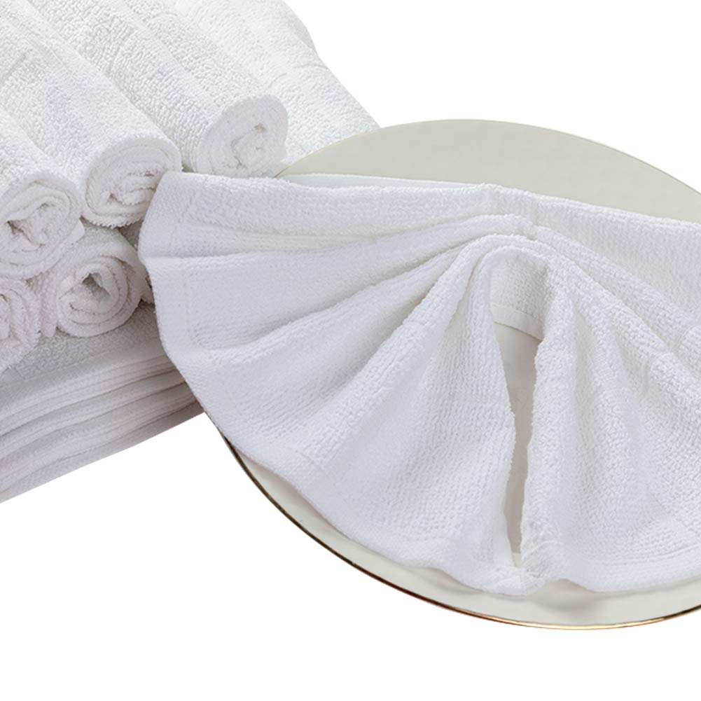 Glynniss 100% Cotton Dishcloths - Super Absorbent Kitchen Dish Rags (11x11 Inches, 24 Pack, White) for Washing Dishes, Cleaning Countertops & Household Chores - Perfect for Daily Kitchen Use & Dish Drying