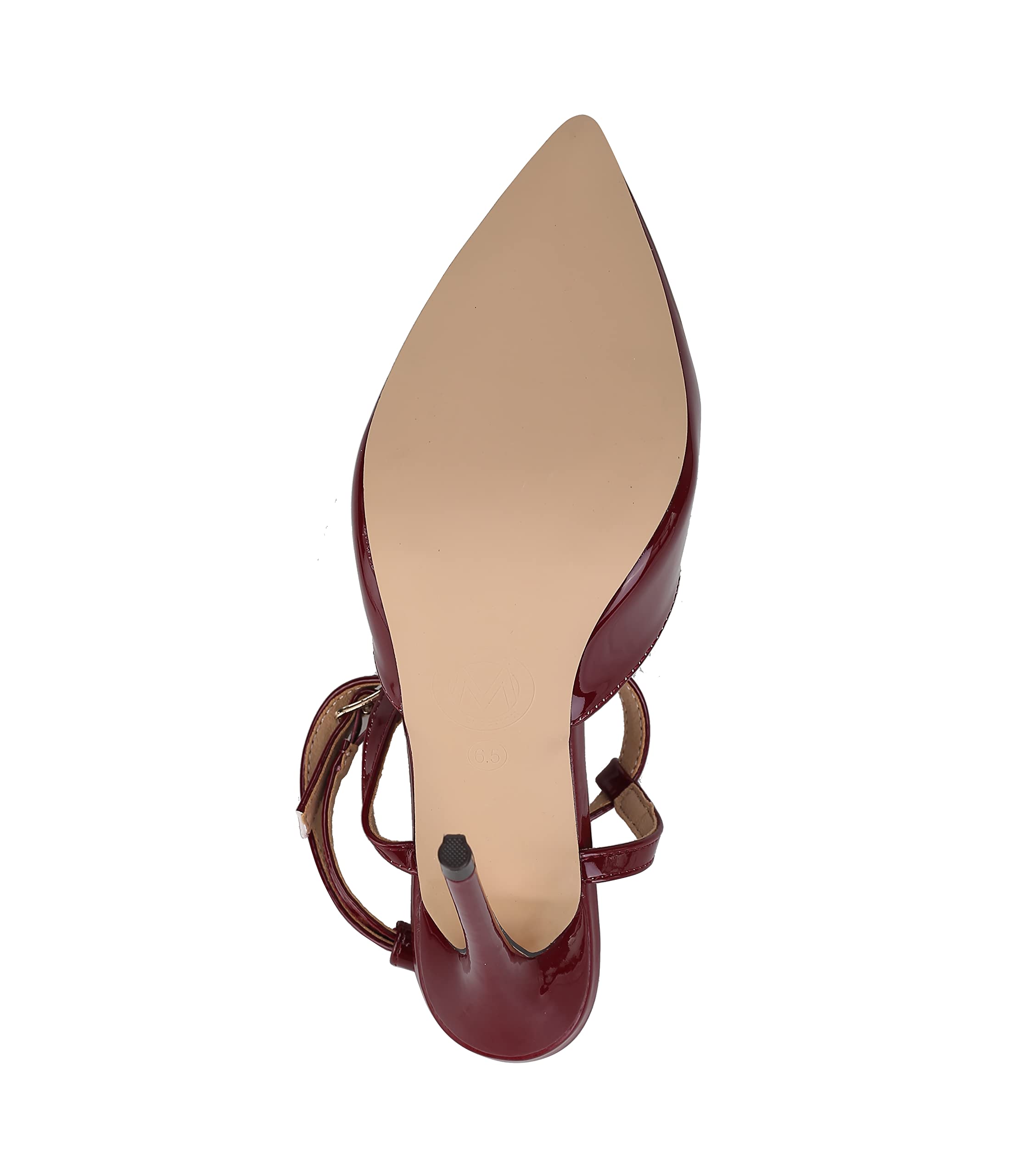 MKF Collection Women's Stiletto High Heels - Pointy Toe Ankle Strap Pumps with 4 Inch Heel for Party, Wedding & Evening Events