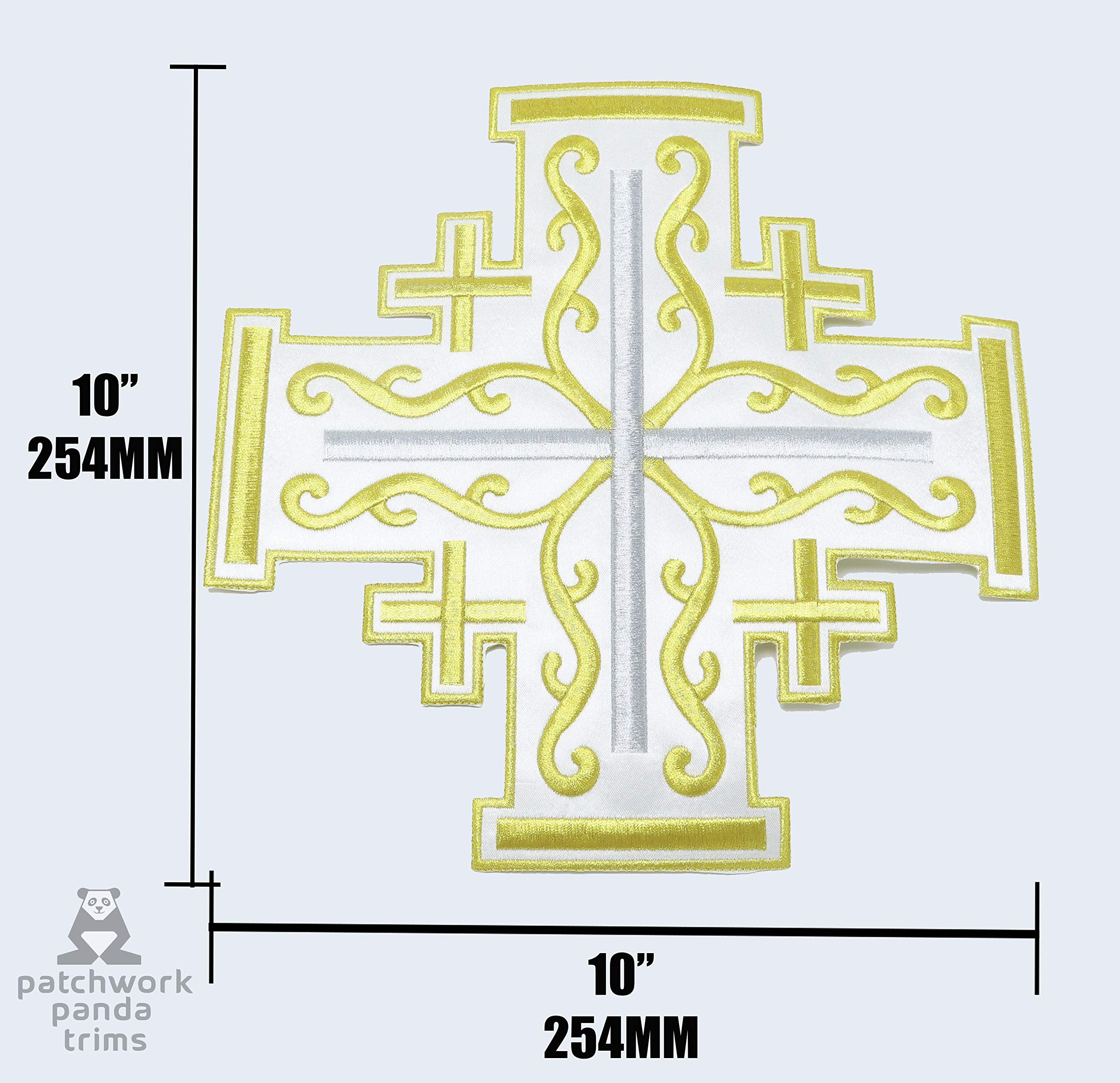 Jerusalem Cross Iron On Patch - 10