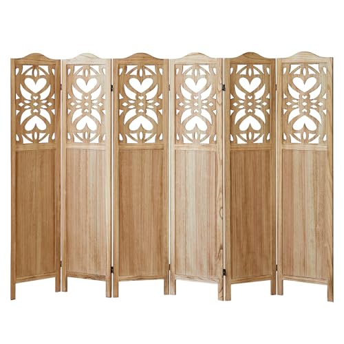 6 Panels Natural Wood