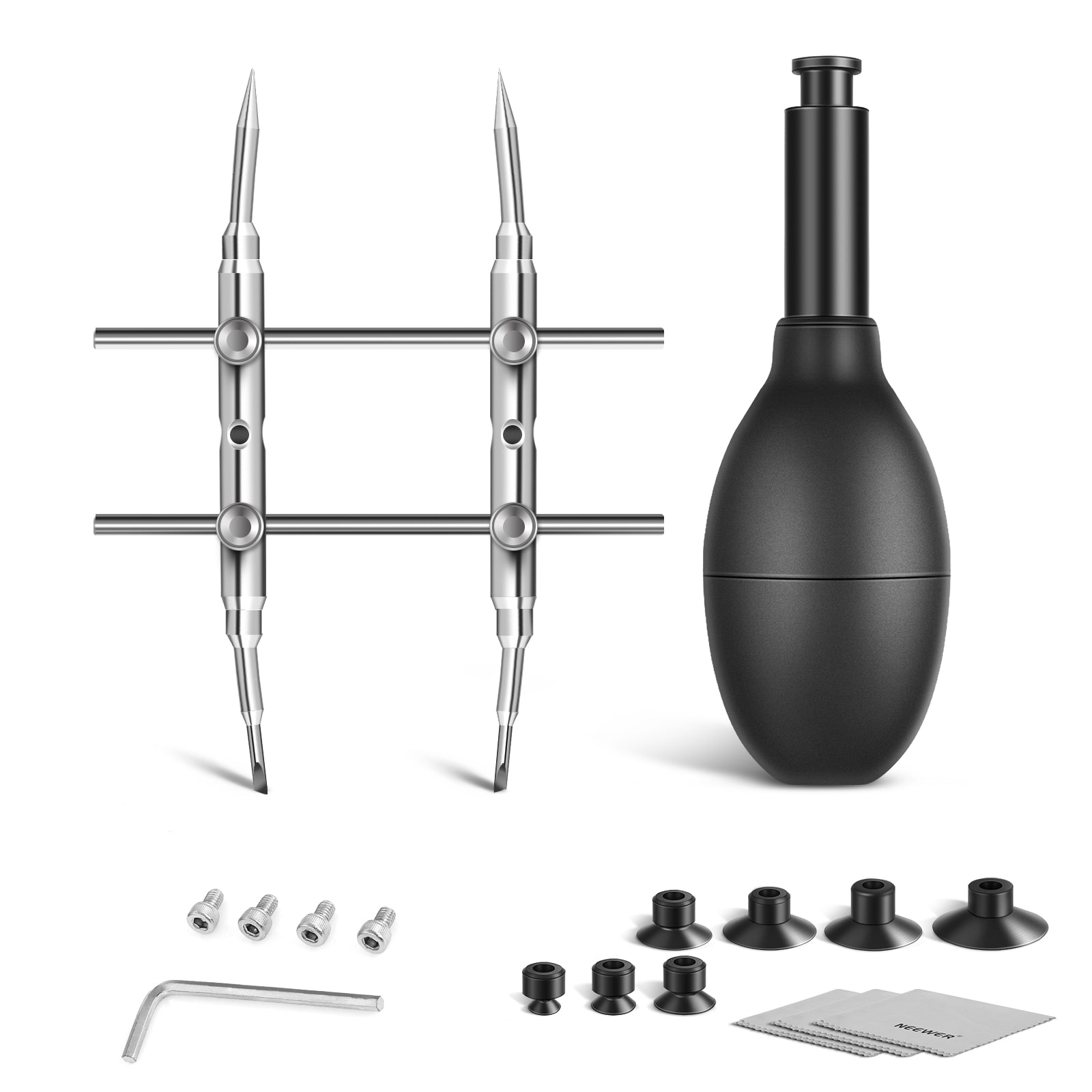 NEEWER Camera Lens Sucker and Spanner Tool Kit for DSLR & Mirrorless Cameras - Professional Lens Mount Removal and Installation Accessories for Photography and Videography