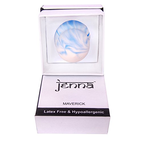 Jenna Cosmetics Professional Beauty Blender Sponge - Soft Makeup Blending Sponge for Foundation & Concealer, Blue Fusion Gourd Shape - Perfect for Flawless Makeup Application at Home or On-The-Go