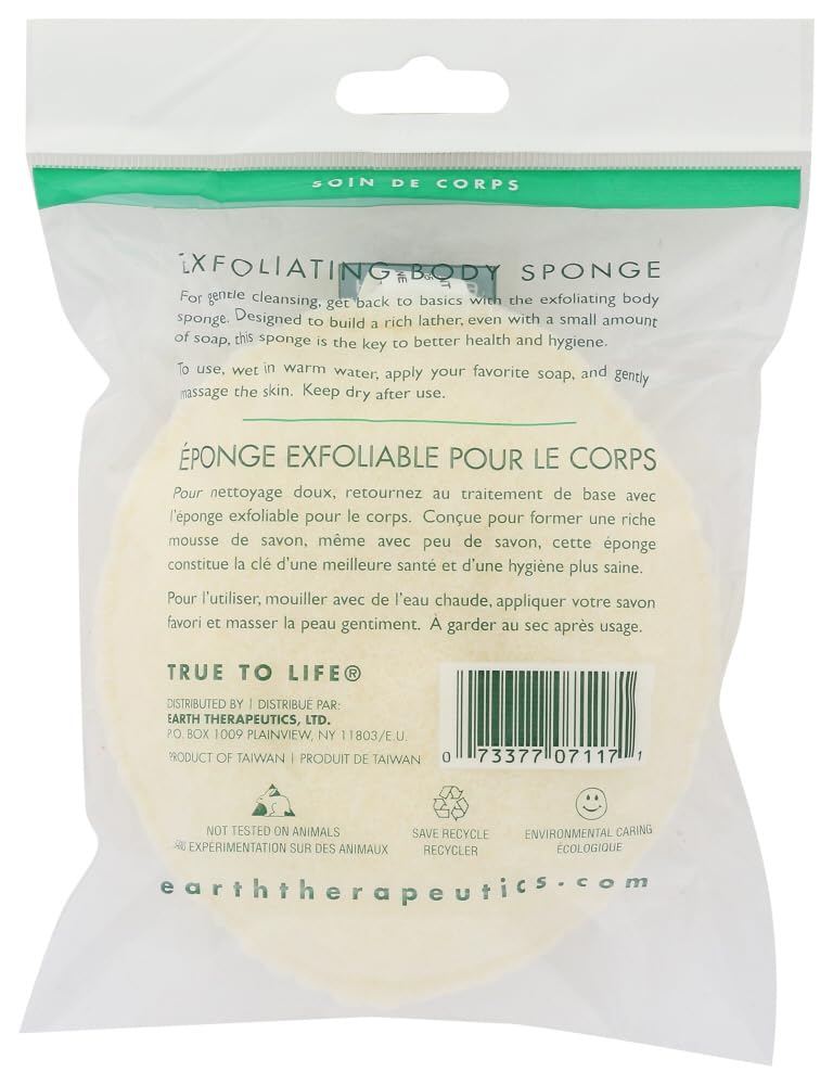 Earth Therapeutics Exfoliating Oval Body Sponge - 3 Pack for Deep Cleansing & Skin Renewal | Perfect for Shower, Bath & Spa Days | Gentle Exfoliation for Smooth, Glowing Skin