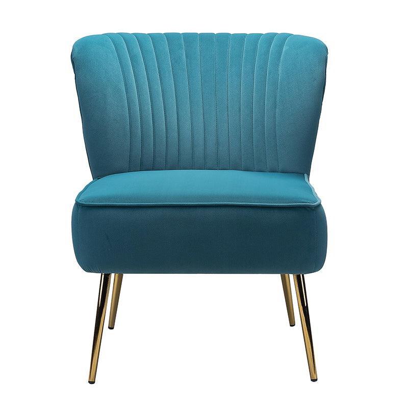 Lola Velvet Side Chair - Modern Upholstered Accent Chair for Living Room, Bedroom & Office - Soft Velvet Fabric with Sturdy Wooden Legs - Perfect for Dining, Lounge & Home Decor