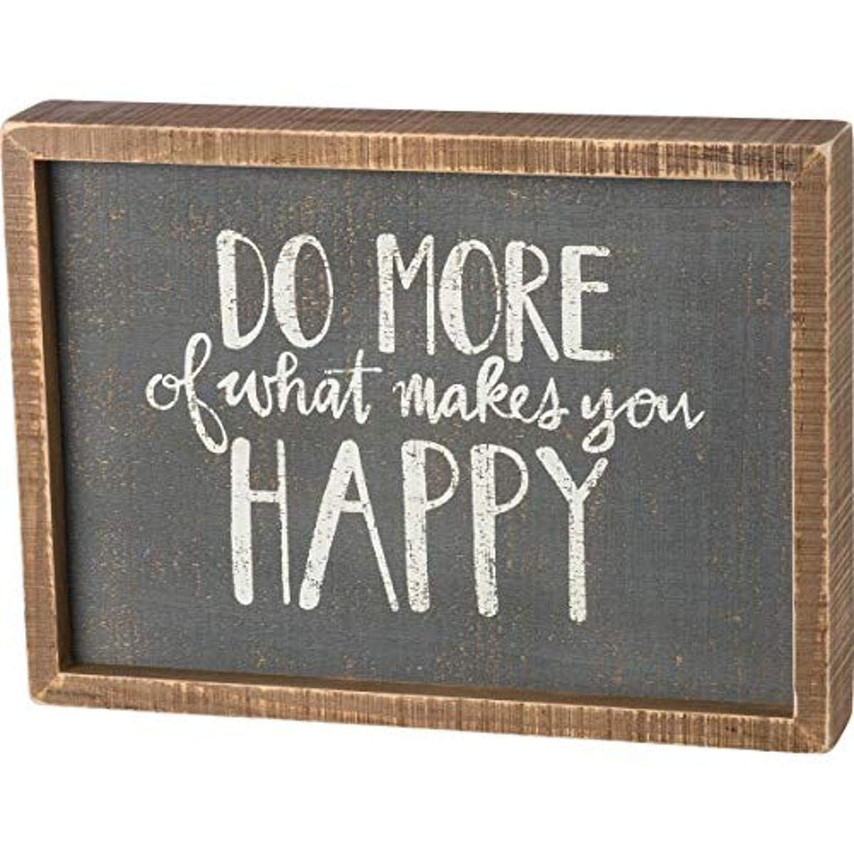 Primitives by Kathy 37622 Rustic Inset Chalk Box Sign - Farmhouse Decor for Kitchen, Entryway & Home - Write Inspirational Messages & To-Do Lists