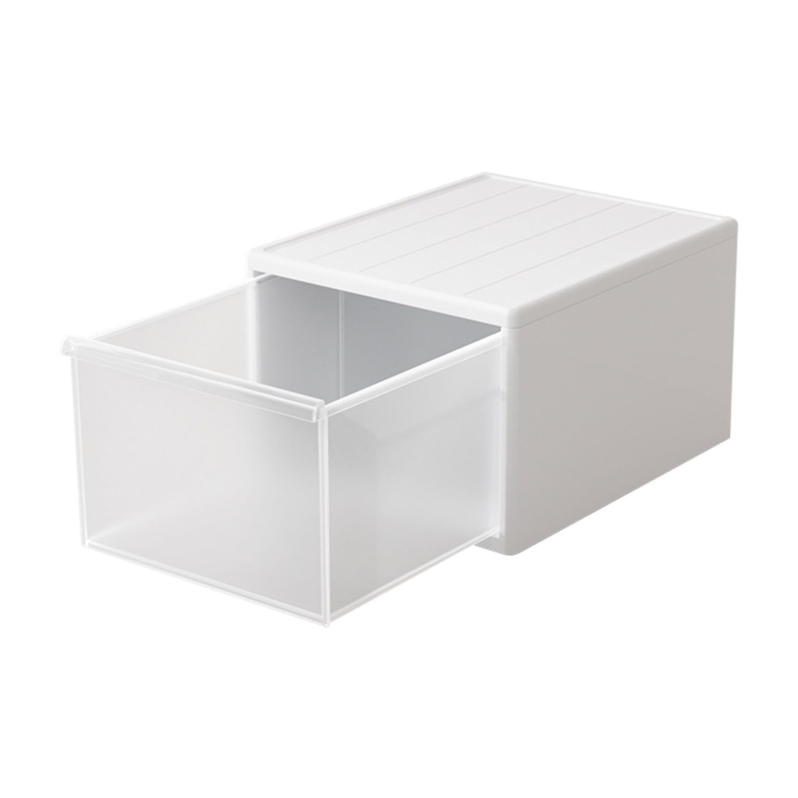 Frosted Desktop Organizer with Lid - Multi-Purpose Storage Box for Toys, Underwear, Socks, Cosmetics & Office Supplies | Perfect for Home, Office & Dorm Organization