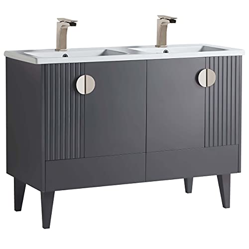 Rock Gray - Satin Nickel Handles