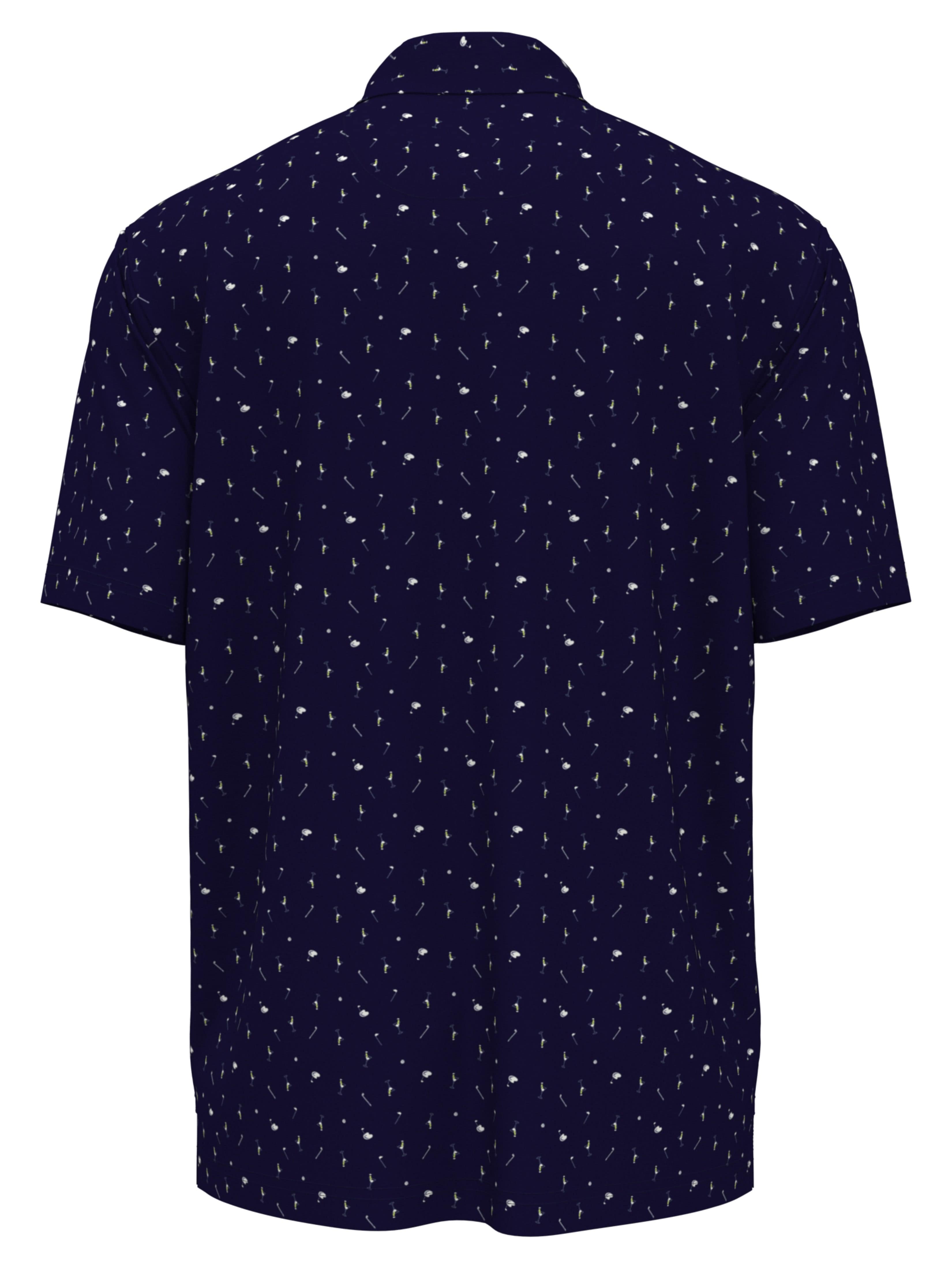 Men's Stylish Golf Print Polo Shirt - Breathable & Comfortable for Golfing, Casual Wear & Outdoor Activities