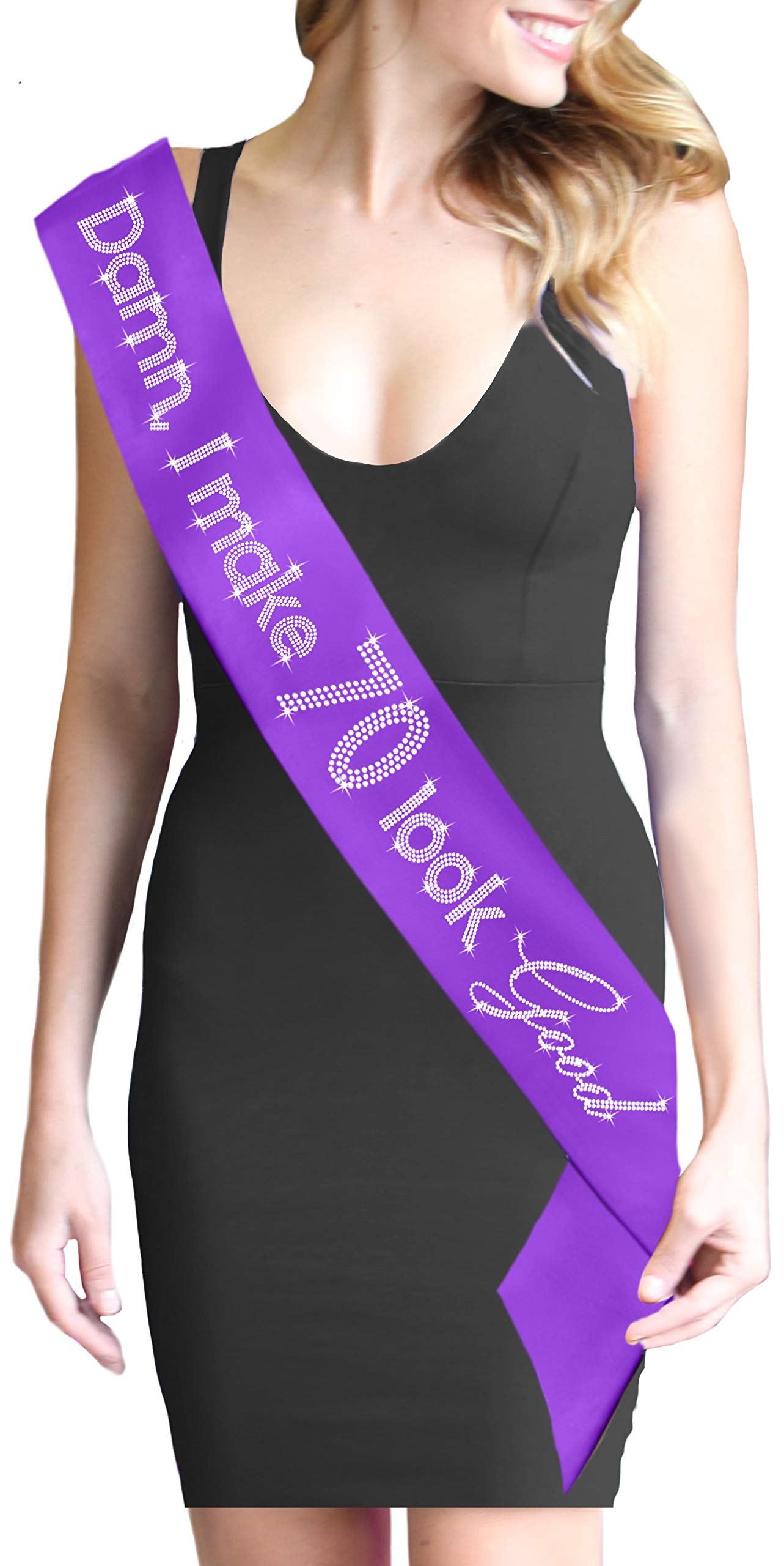 70th Birthday Sash for Women - Rhinestone Birthday Sash - Elegant 70th Birthday Gift for Her - Perfect for Milestone Celebrations, Parties & Special Events