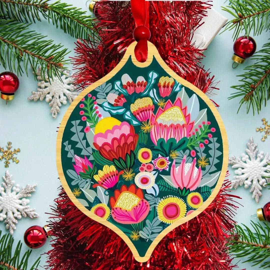 Bush Bouquet Australian Christmas Card & Ornament - Perfect for Holiday Greetings, Tree Decorations, and Festive Gift Giving