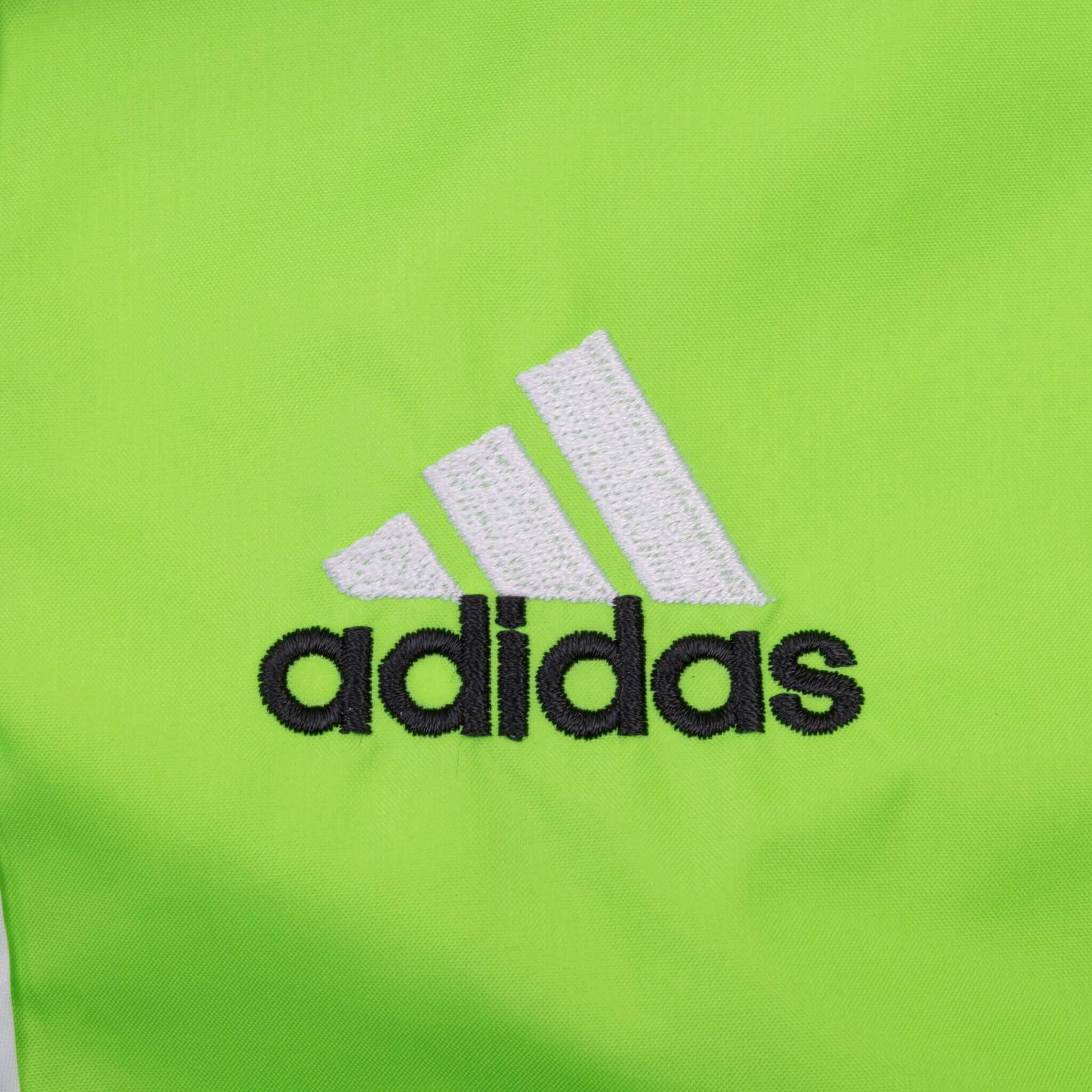 Vintage Adidas Neon Green Windbreaker Jacket 1990s Large - Retro 90s Running & Streetwear Style for Men & Women - Perfect for Jogging, Gym & Casual Outfits