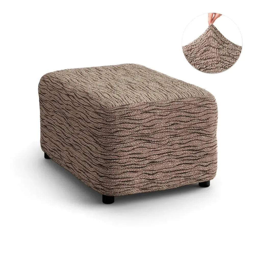 Medium Ottoman Slipcover - Microfiber Printed Collection - Perfect for Living Room, Bedroom & Home Decor