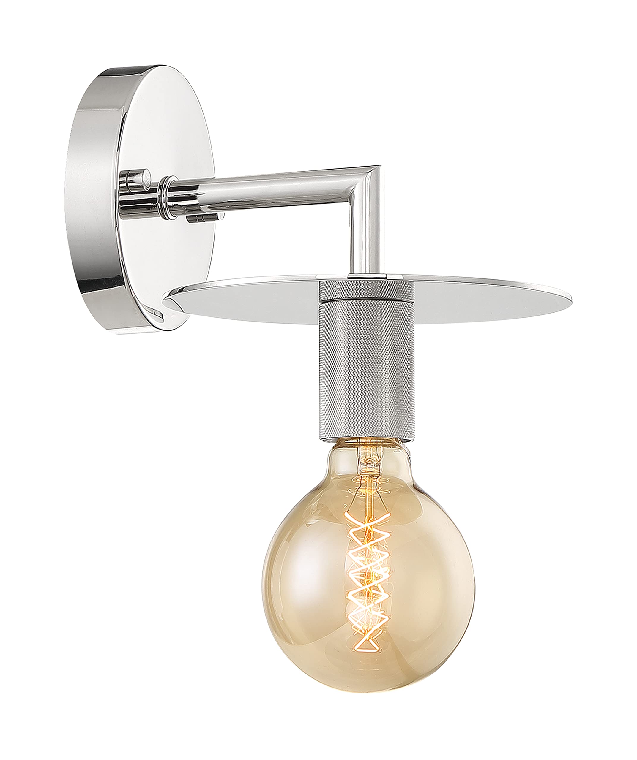 Nuvo Lighting 45923673764 Silver One Light Wall Sconce - Modern Bathroom Vanity Light Fixture for Bedroom, Hallway & Living Room Decor