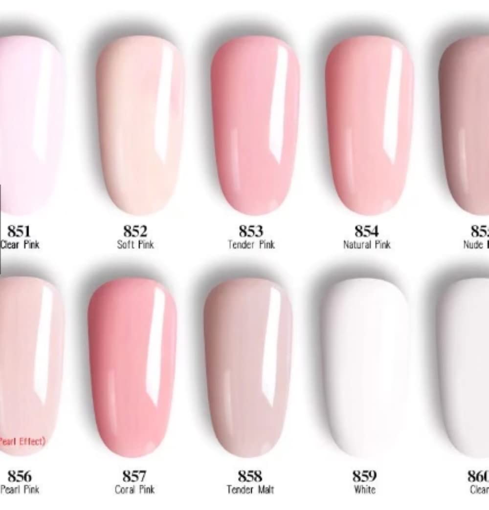 Crystal Professional Clear Polygel Tubes for Nail Extensions - Pearl Pink Acrylic Gel for Manicure & Nail Art | Perfect for Salon & DIY Home Nail Care
