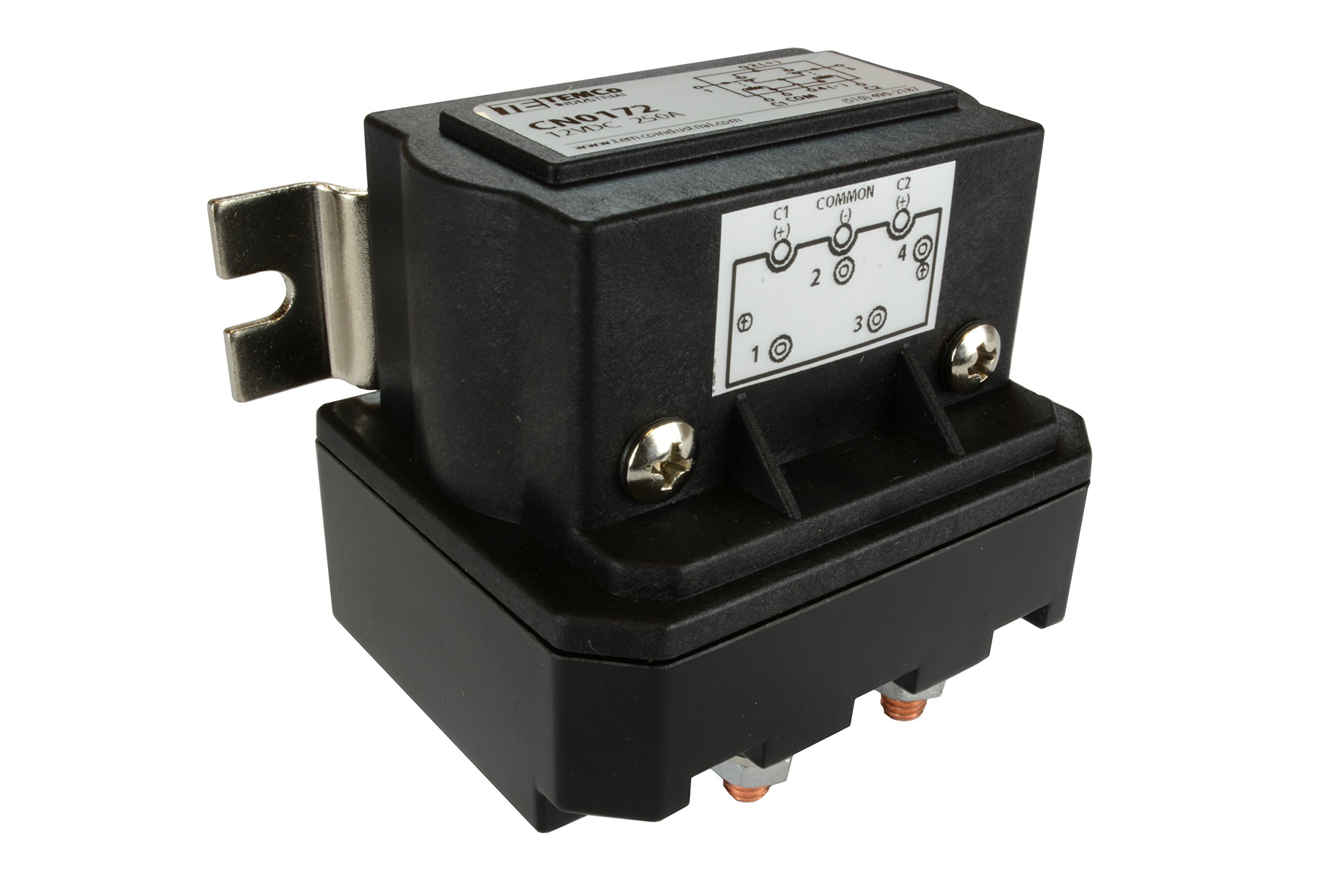 TEMCo 4-Pack 250 Amp DC Winch Motor Reversing Solenoid Relay Switch - 12V Heavy Duty Contactor with 5 Year Warranty - Perfect for Off-Road Vehicles, ATVs, Boats & Industrial Equipment
