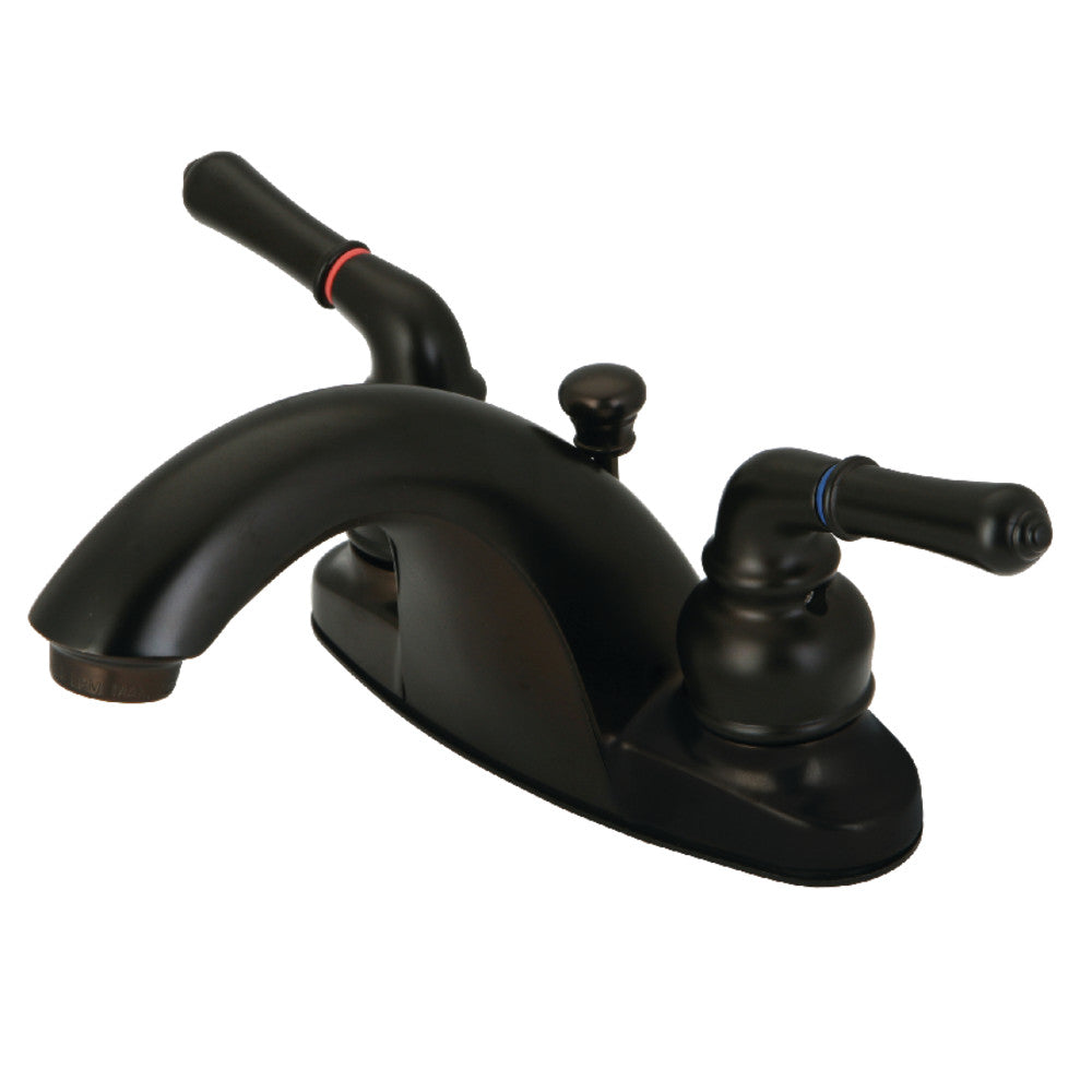 Kingston Brass KB7645NML 4-Inch Centerset Bathroom Faucet - Modern Matte Black Finish for Sink Vanity - Perfect for Bathroom Renovation & Home Upgrade