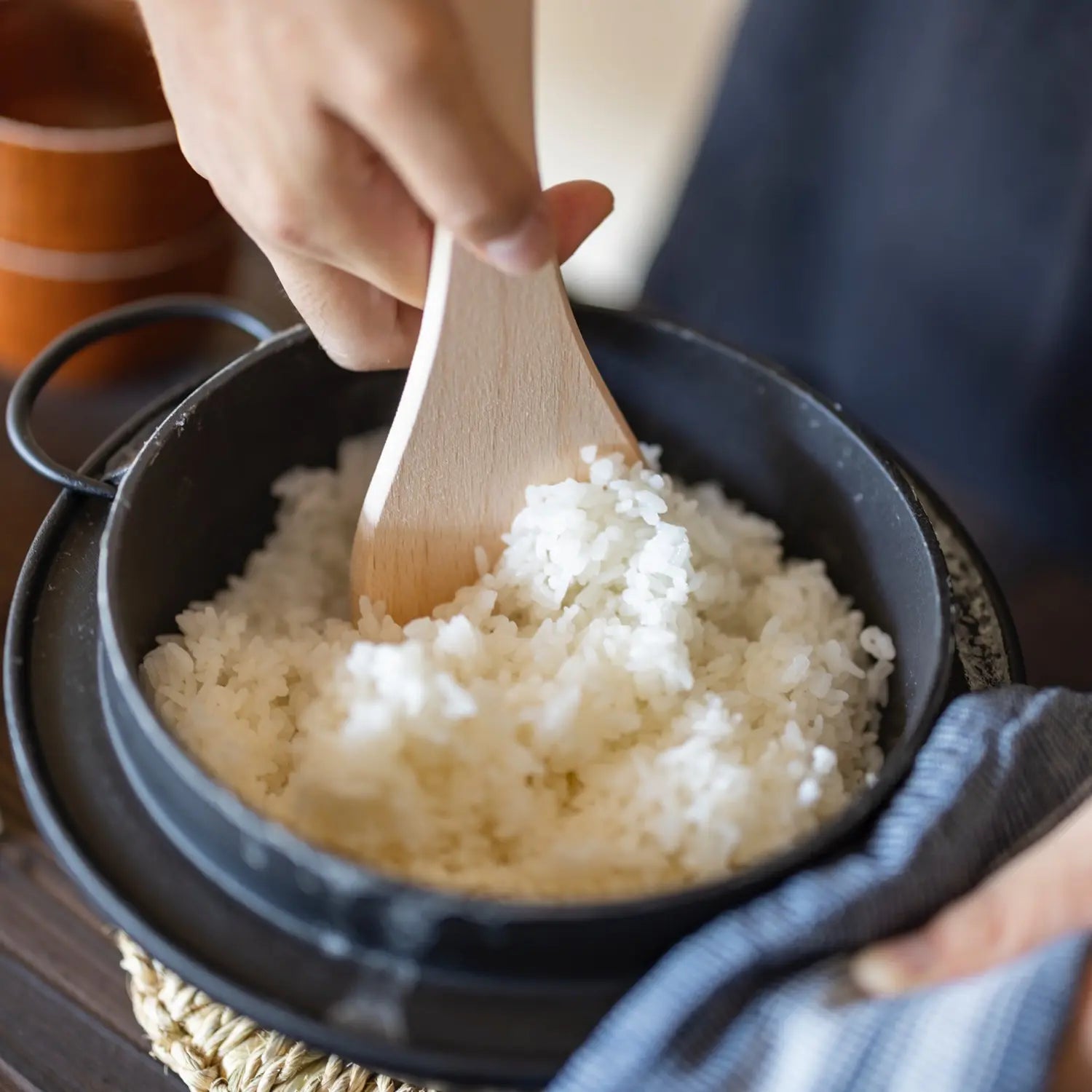 Iwachu Cast Iron Rice Cooker & Casserole Pot - Japanese Donabe for Stovetop Cooking, Perfect for Rice, Stews, Soups, and Hot Pot Meals